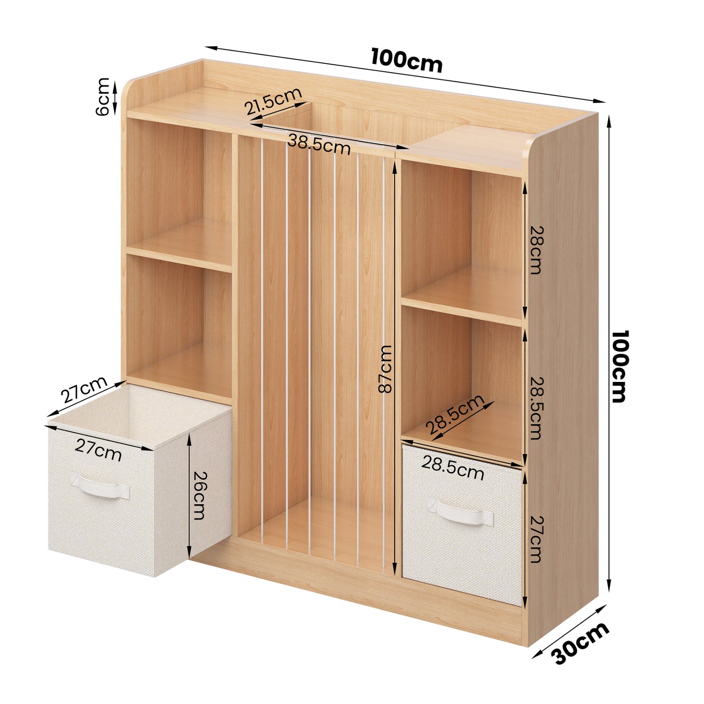 Advwin Dual-Sided Kids Bookshelf & Toy Storage Organiser