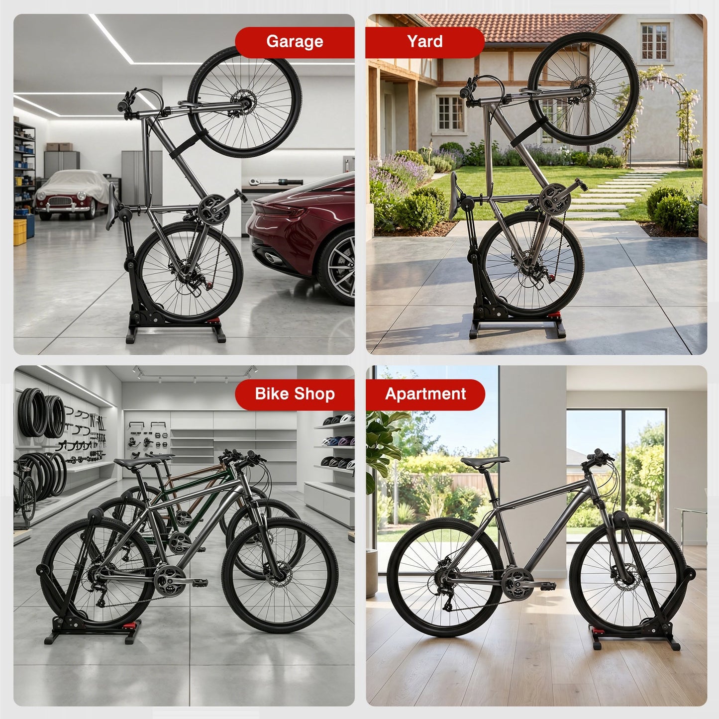 Advwin Folding Adjustable Bike Floor Stand Height Adjustable