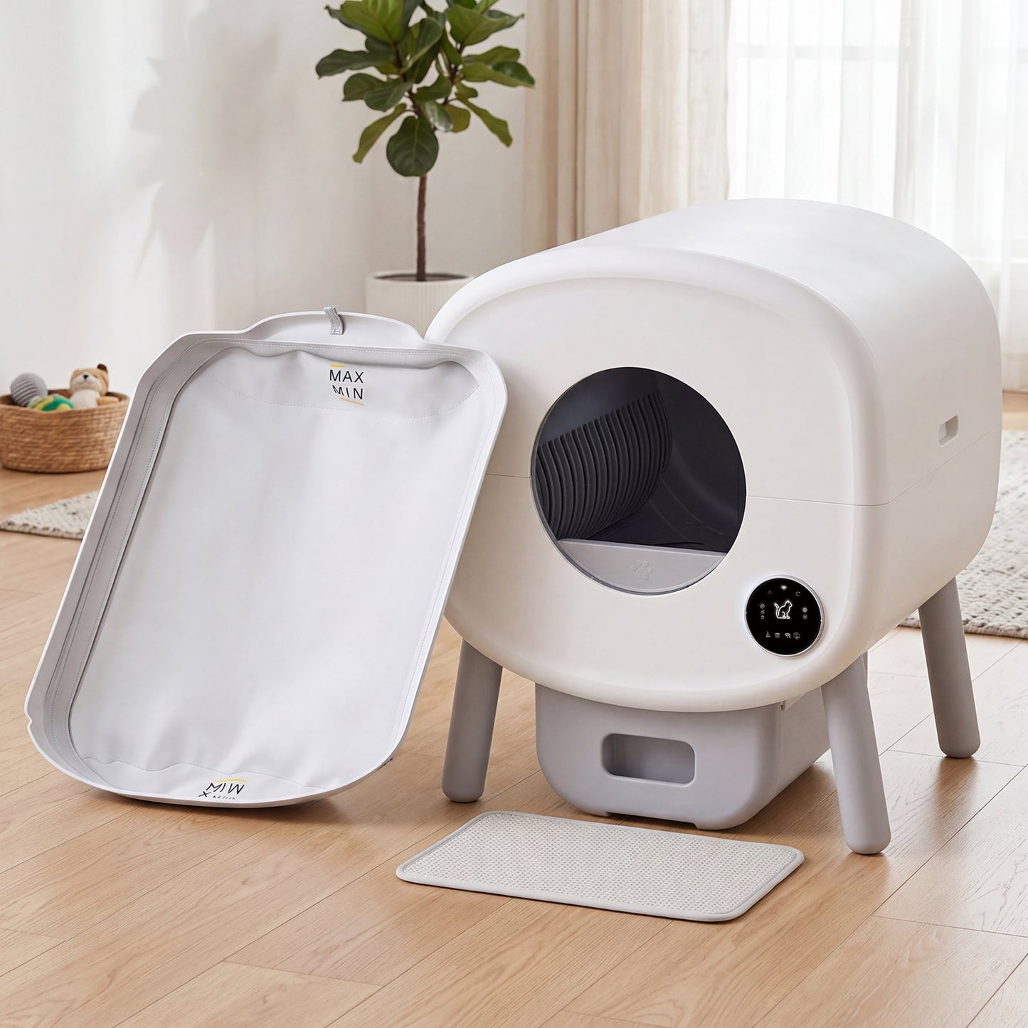 Automatic Cat Litter Box Replacement Liner Tray
