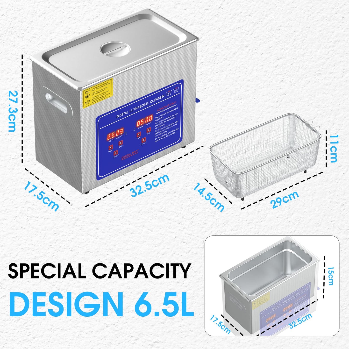 Advwin 6.5L Ultrasonic Cleaner Machine