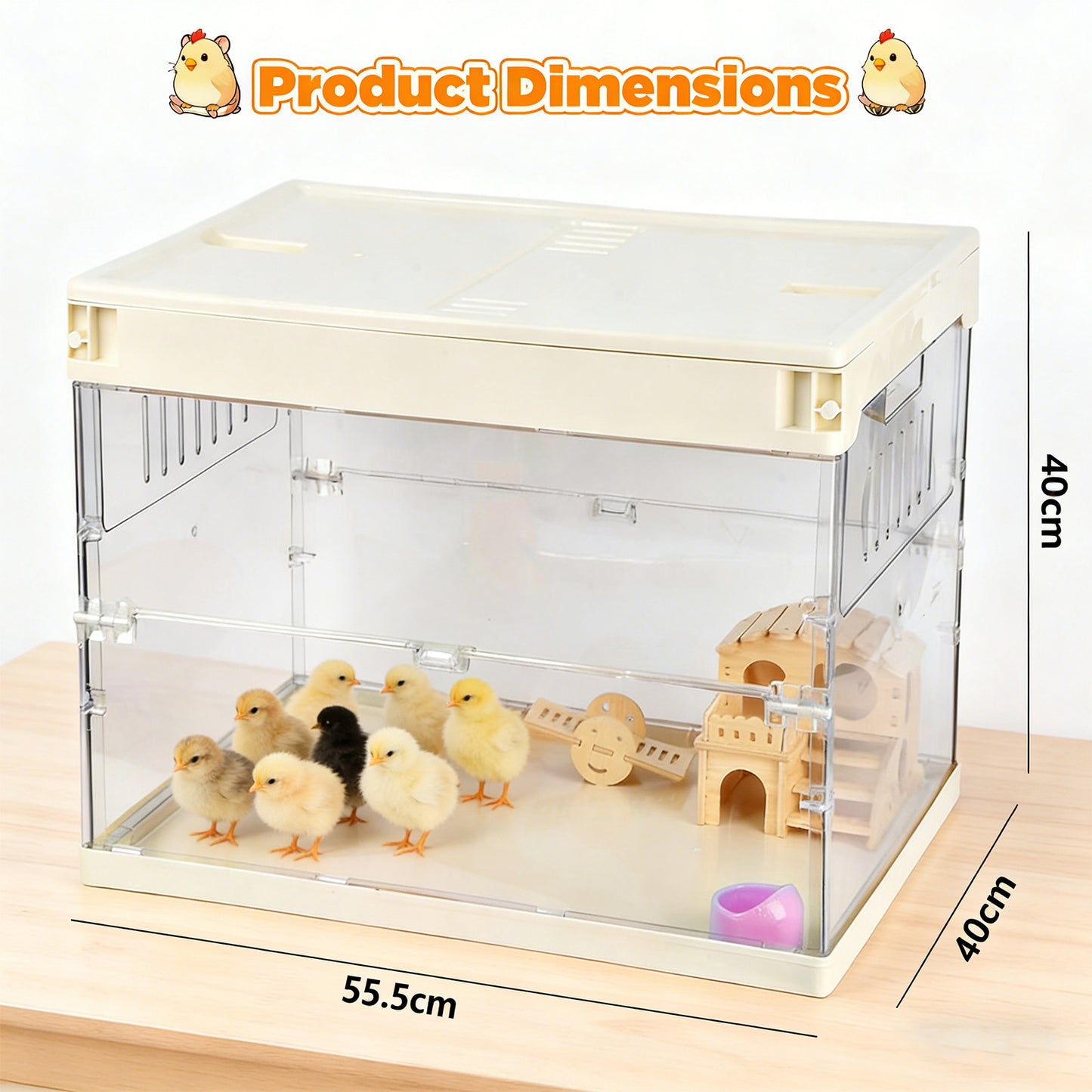Advwin Foldable Transparent Hamster & Guinea Pig Cage