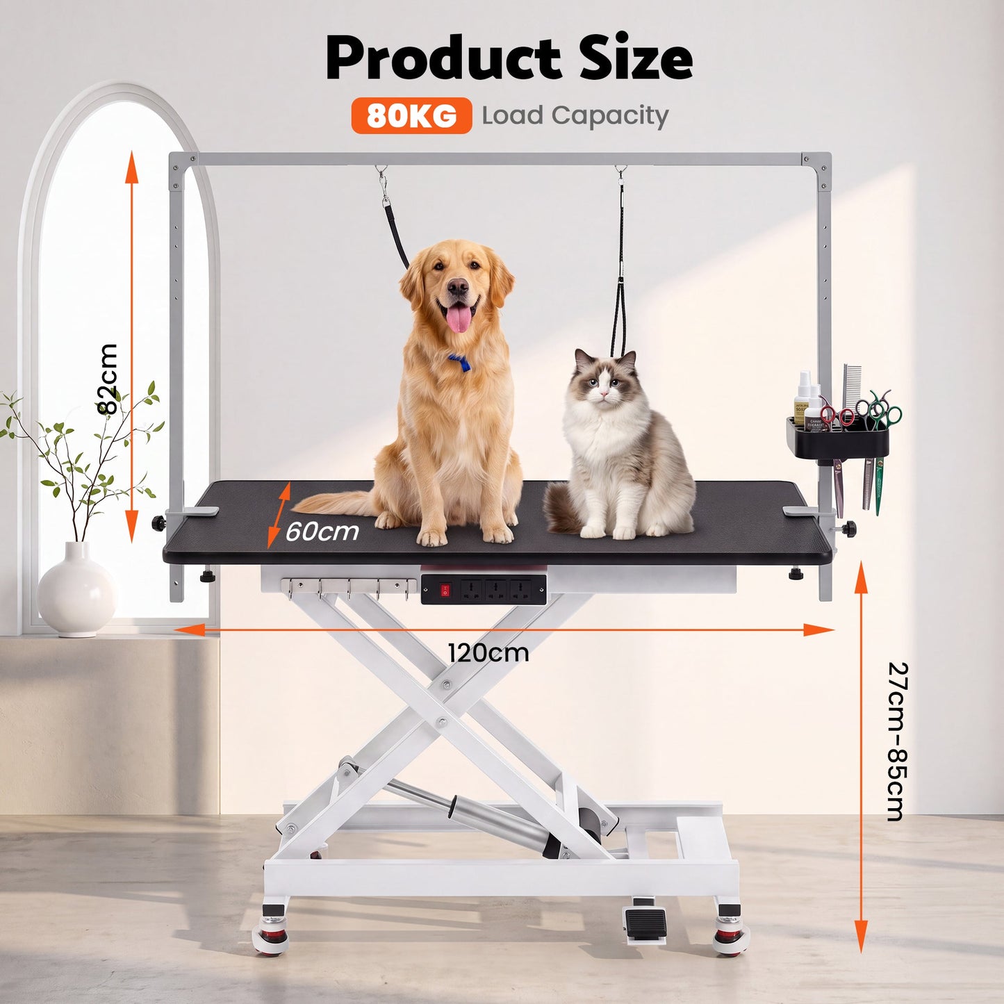 Advwin Electric Lift Dog Grooming Table w/ Charging Station