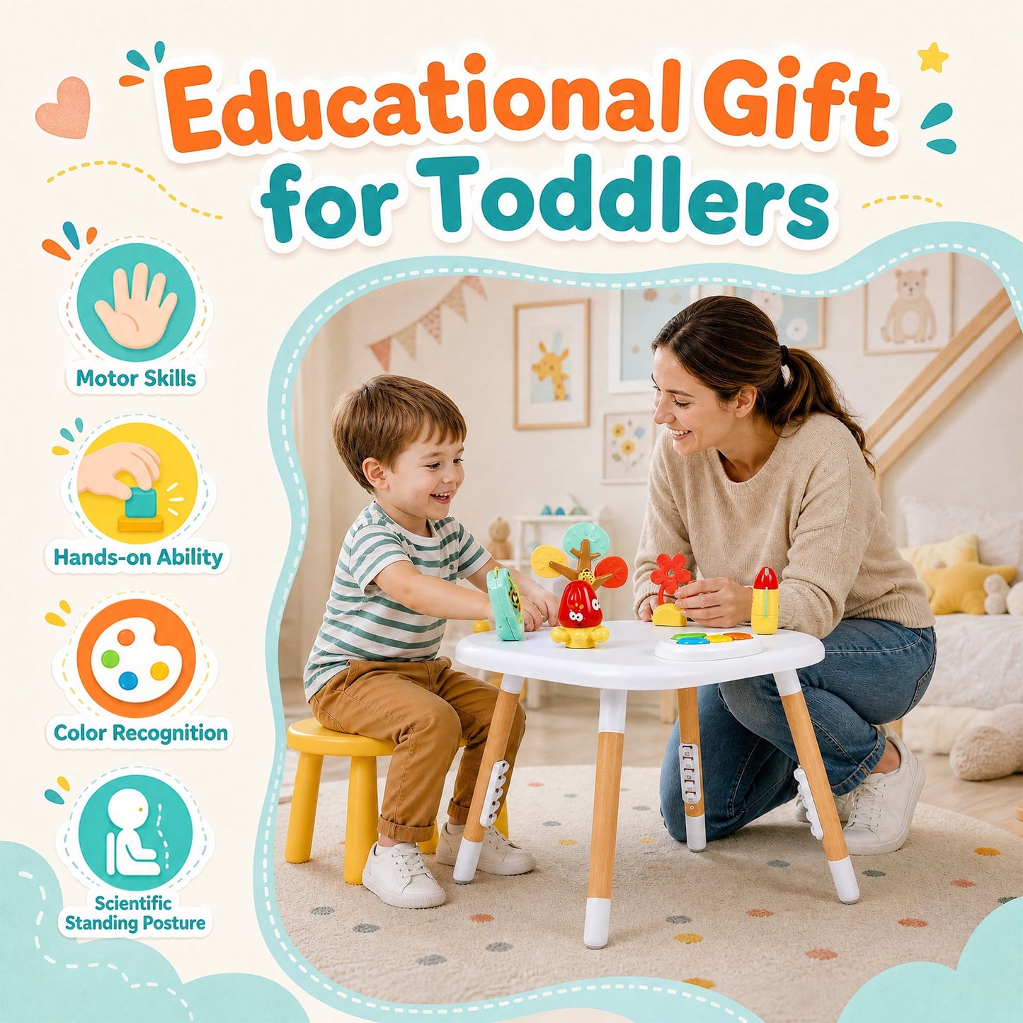 Advwin 4-in-1 Baby Jumper Activity Center & Learning Table