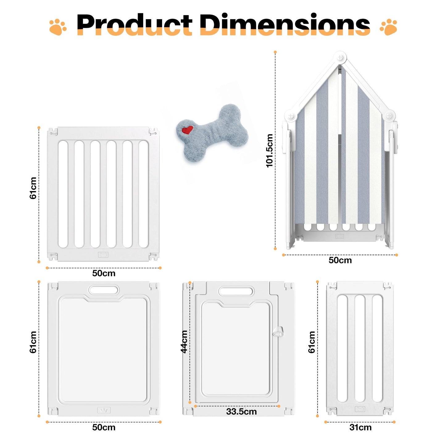 Advwin Pet Playpen with Tent & Storage Rack