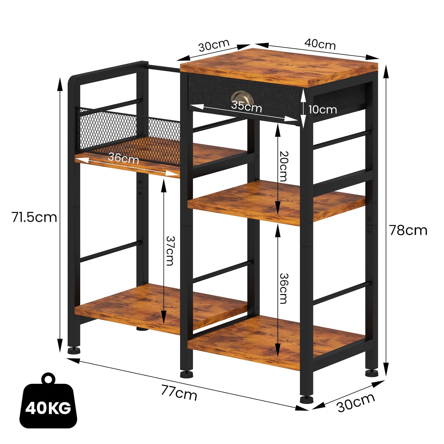 Advwin 3 Tier Record Player Stand