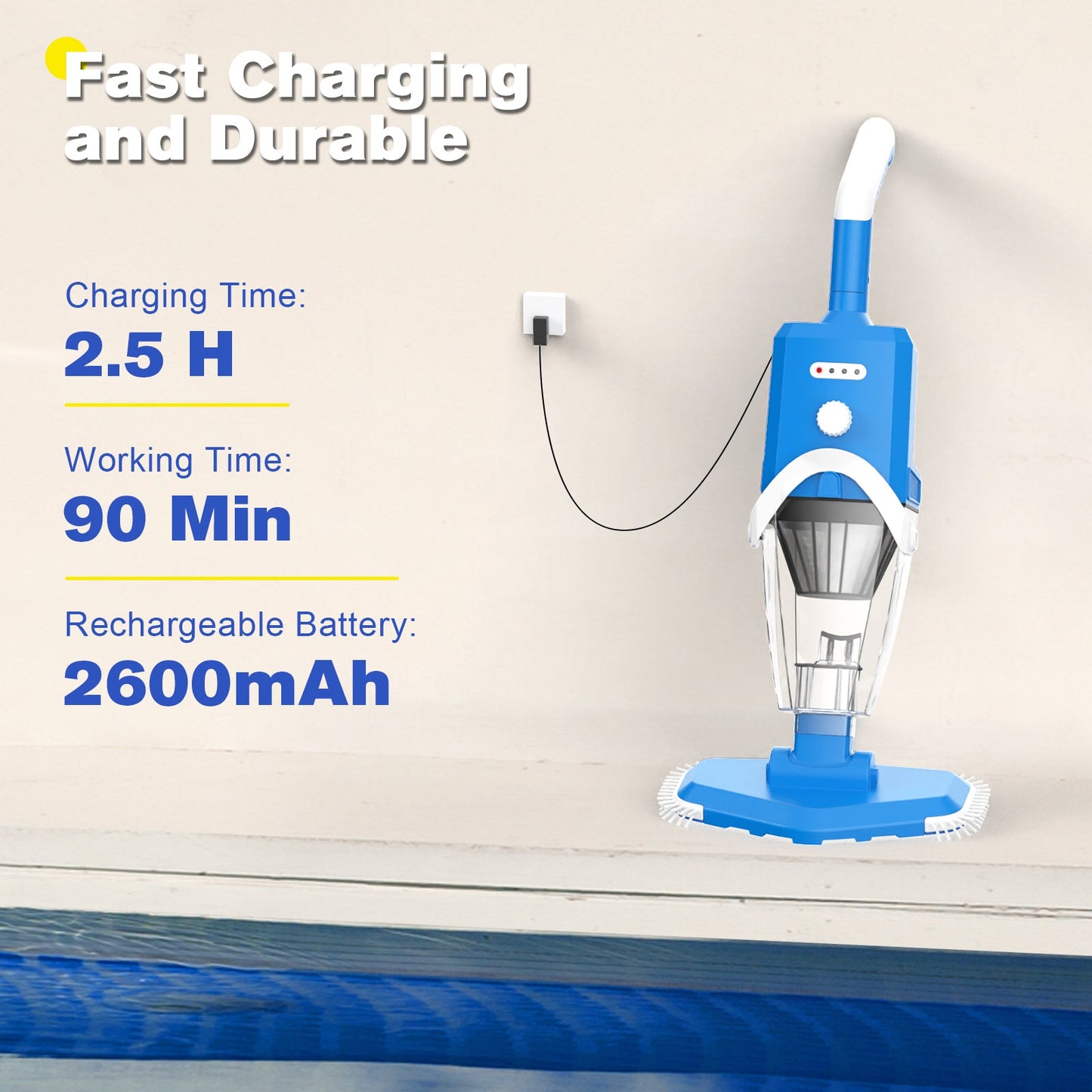 Advwin Cordless Rechargeable Pool Vacuum Cleaner