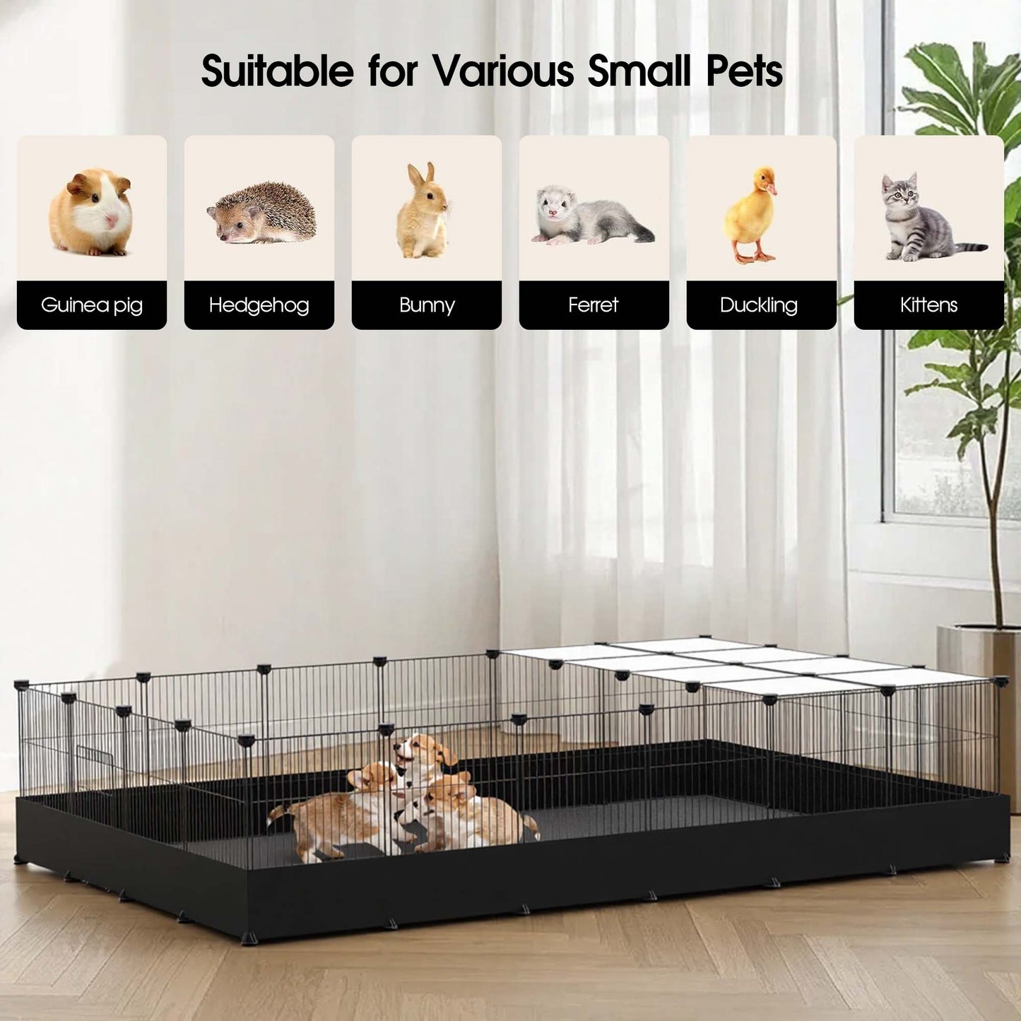 Advwin 32 Panels DIY Indoor & Outdoor Rabbit Playpen