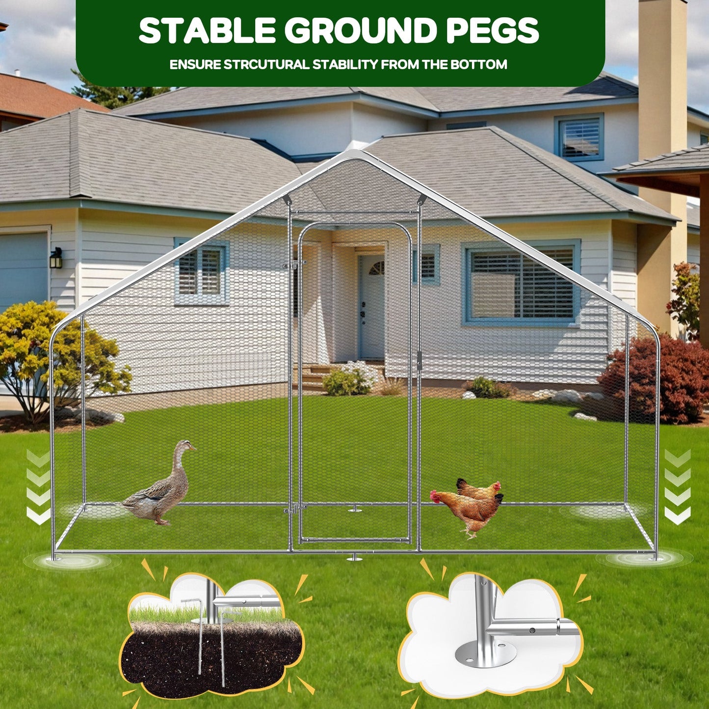 Advwin Large Metal Chicken House