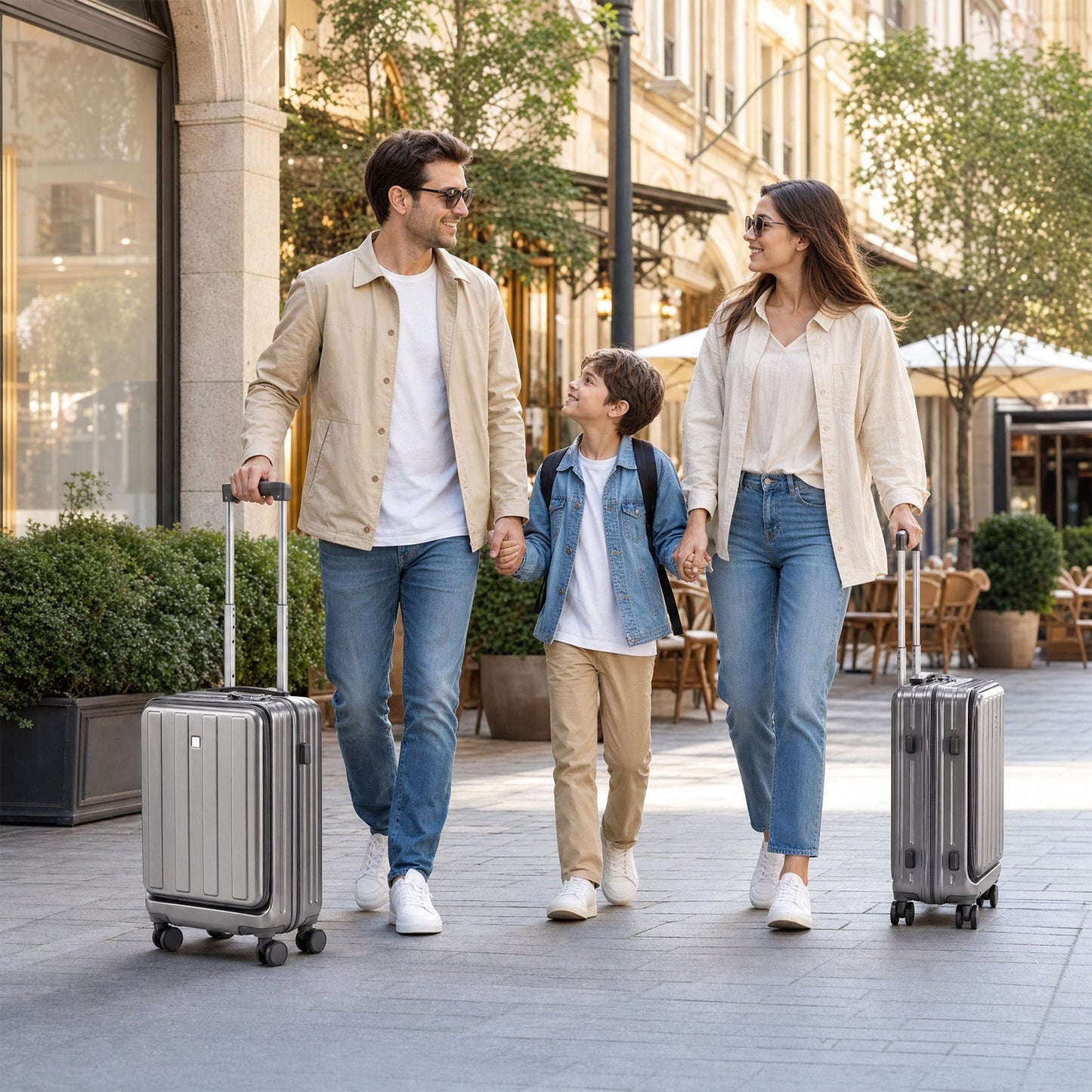 Advwin 20" Carry On Luggage with 7-Piece Travel Bag Set