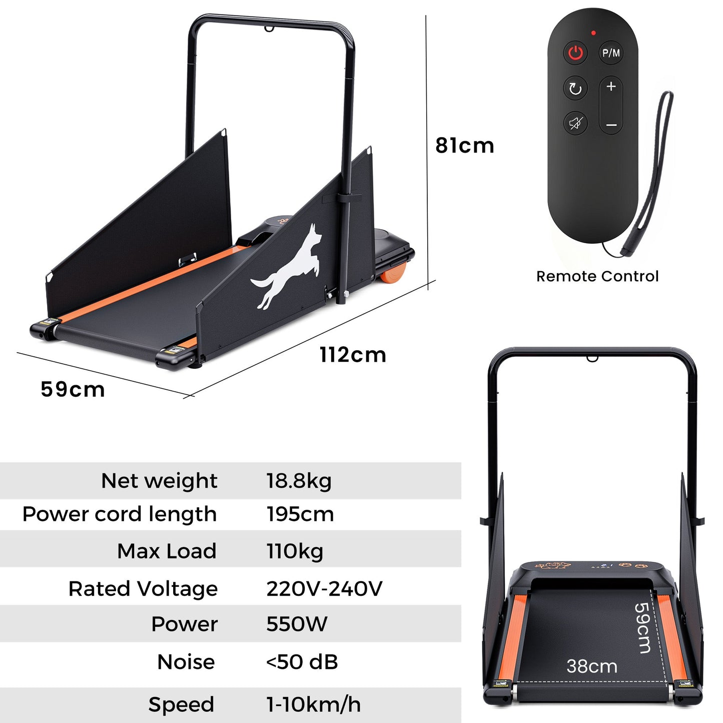 Advwin Electric Dog Treadmill for Small & Medium Dogs