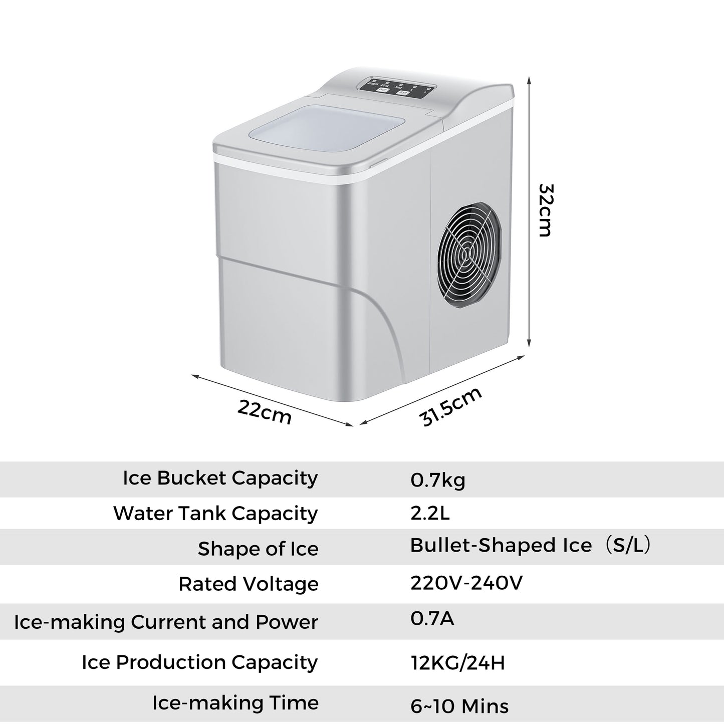 Advwin 2.2L Portable Ice Makers Countertop