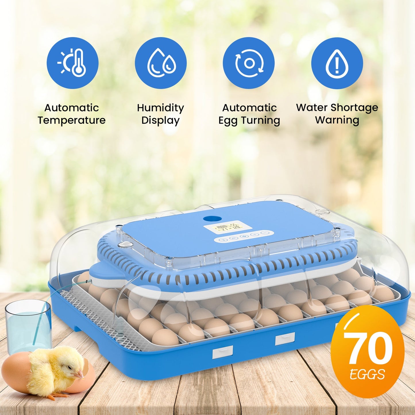 Advwin 70 Eggs Incubator Automatic Egg Turning