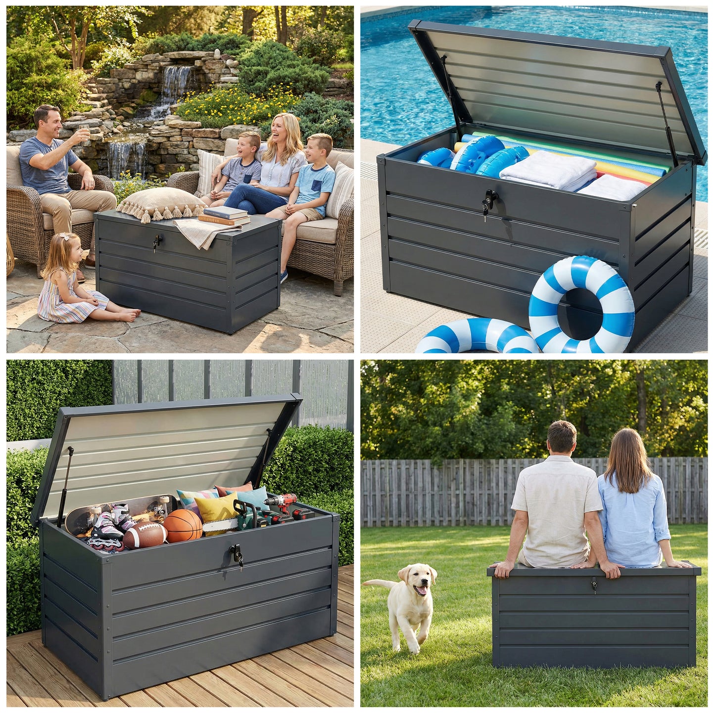 Advwin 350L Outdoor Storage Box Garden Storage Cabinet