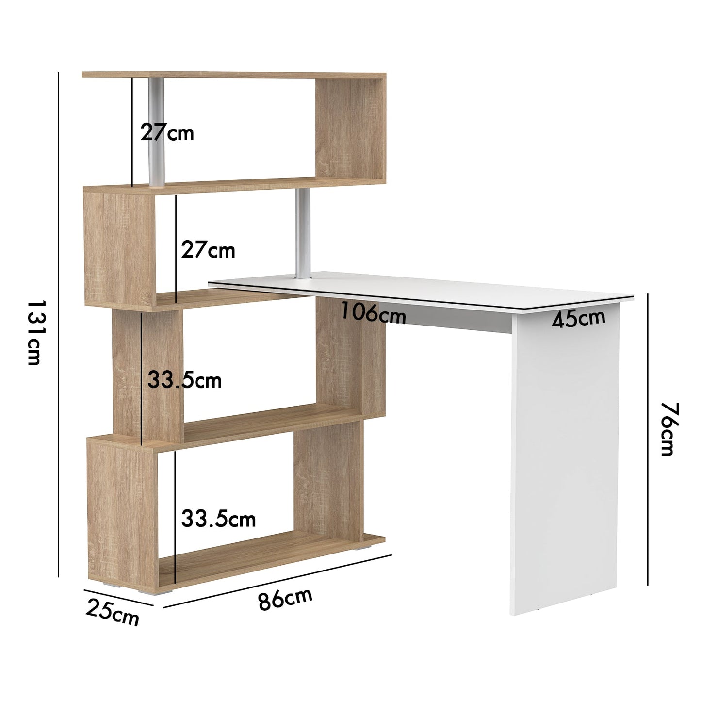 Advwin 180° Rotating Computer Desk
