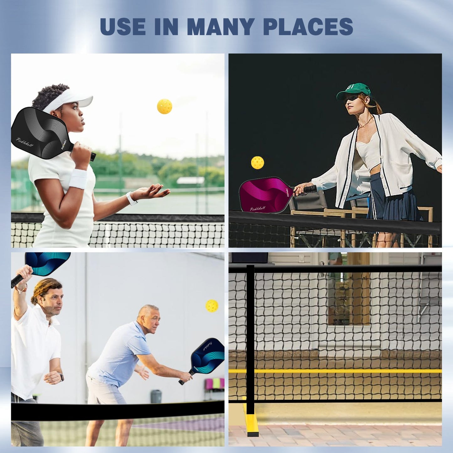 Advwin Carbon Fiber Pickleball Paddles Set