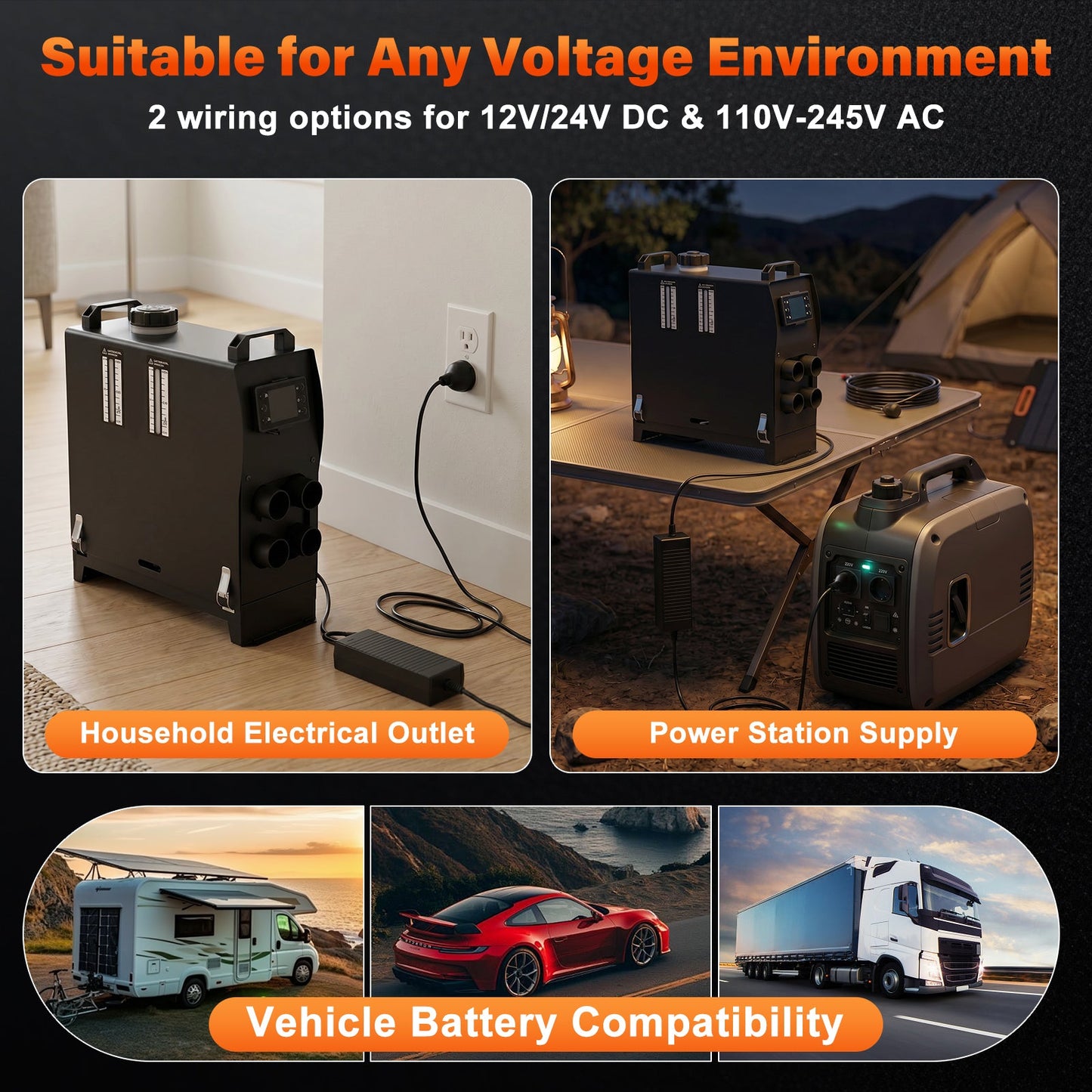 Advwin 8KW Slim All-in-One Diesel Heater