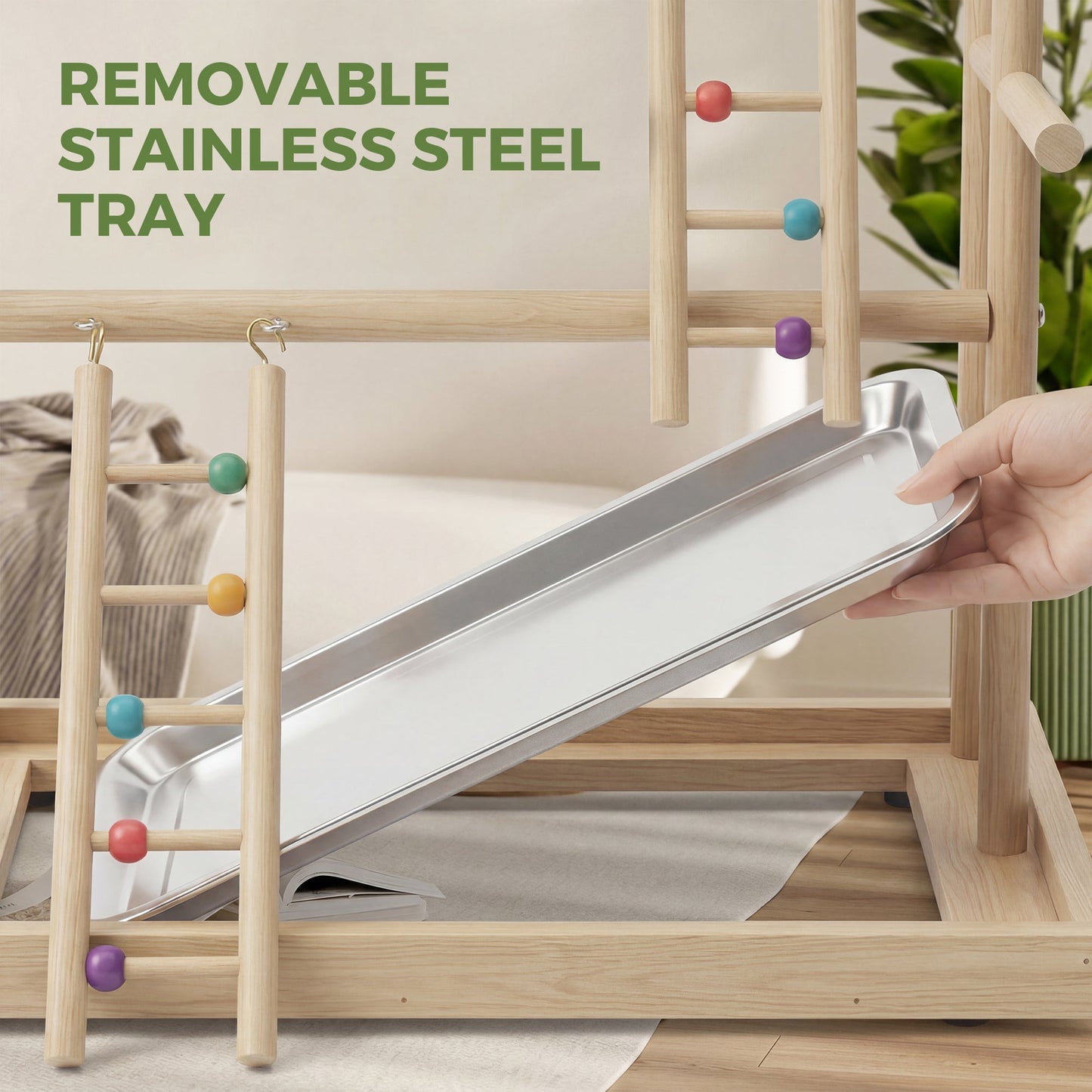 Advwin 4 Tier Parrot Play Stand with Tray