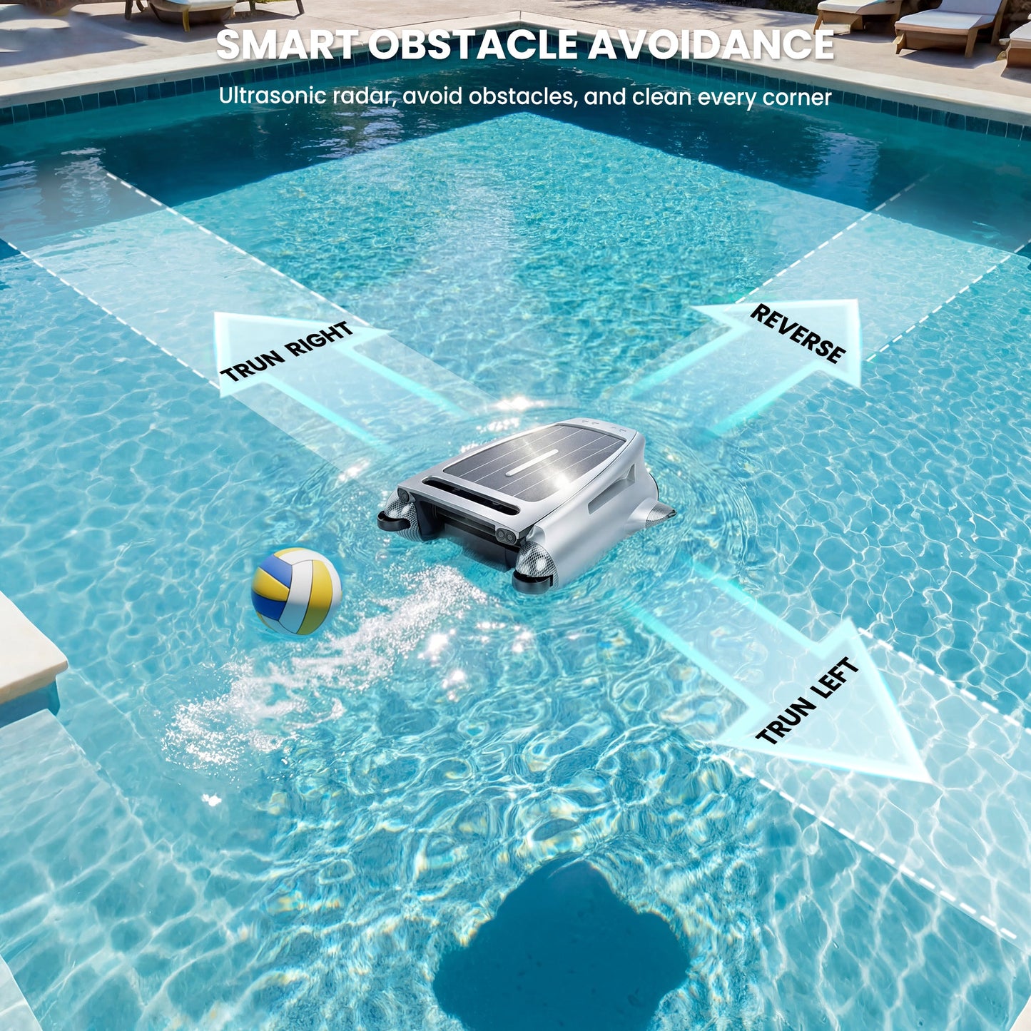 Advwin Solar Pool Skimmer APP Control Dual Charging Modes