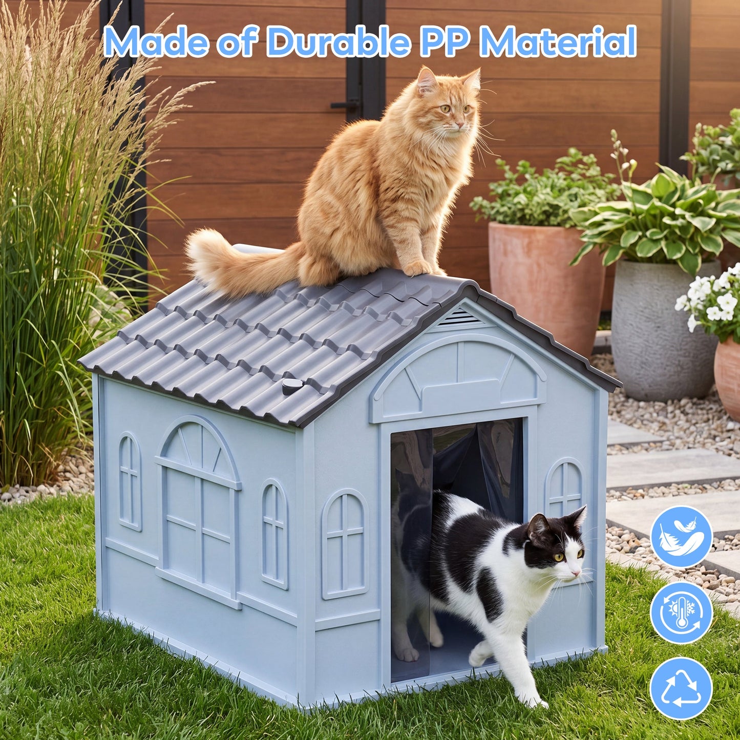 Advwin Small Weatherproof Plastic Dog House