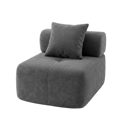 Advwin Armless Modular Sofa Corduroy Cloud Chair