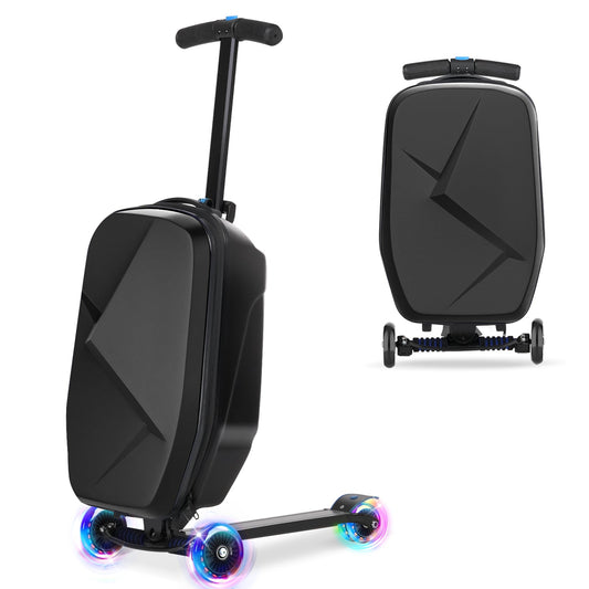 Advwin 2-in-1 Foldable Scooter Suitcase LED Wheels