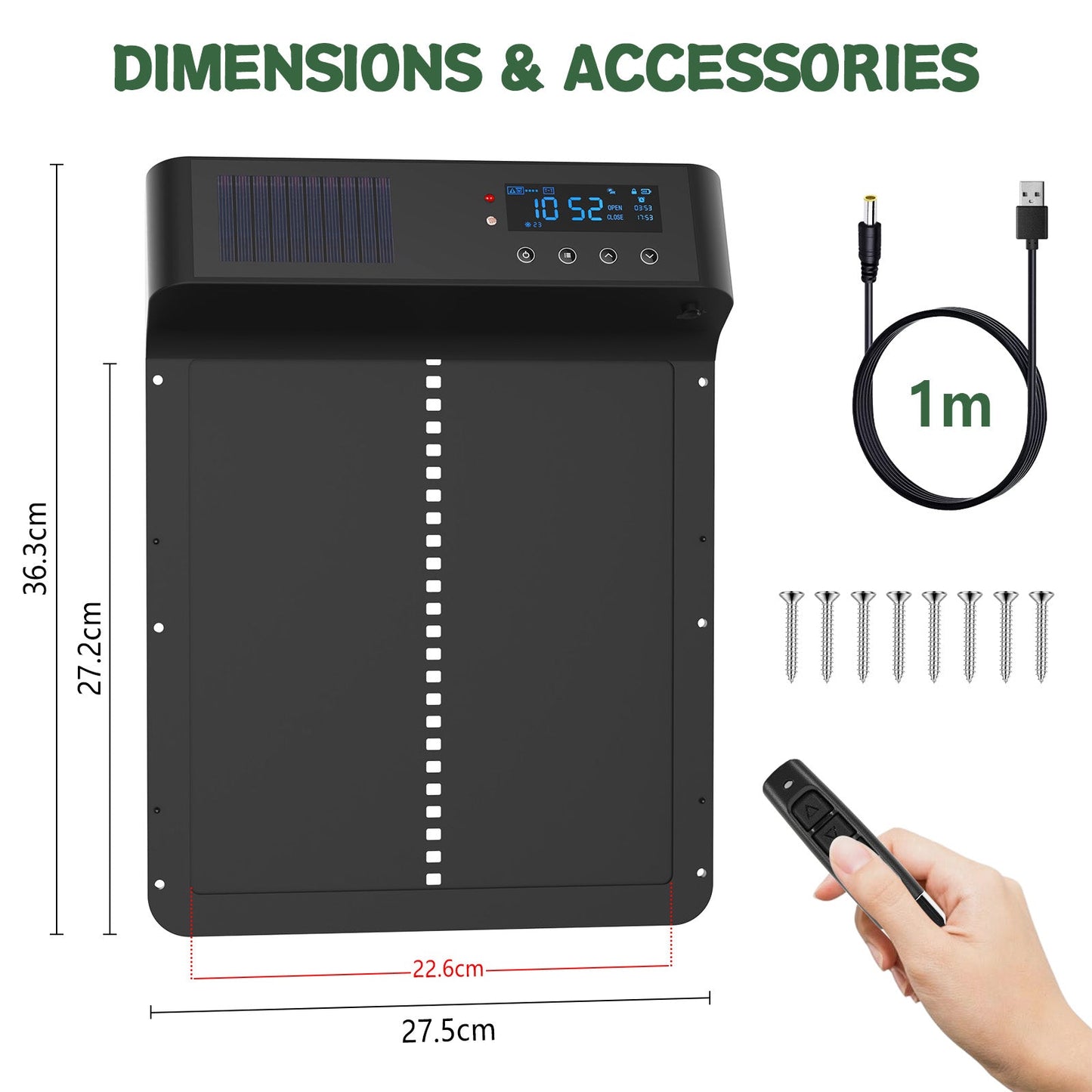 Advwin Automatic Chicken Coop Door with Remote App