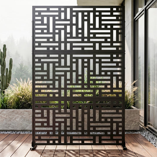 Advwin Geometric Metal Privacy Screen 119x183.5cm