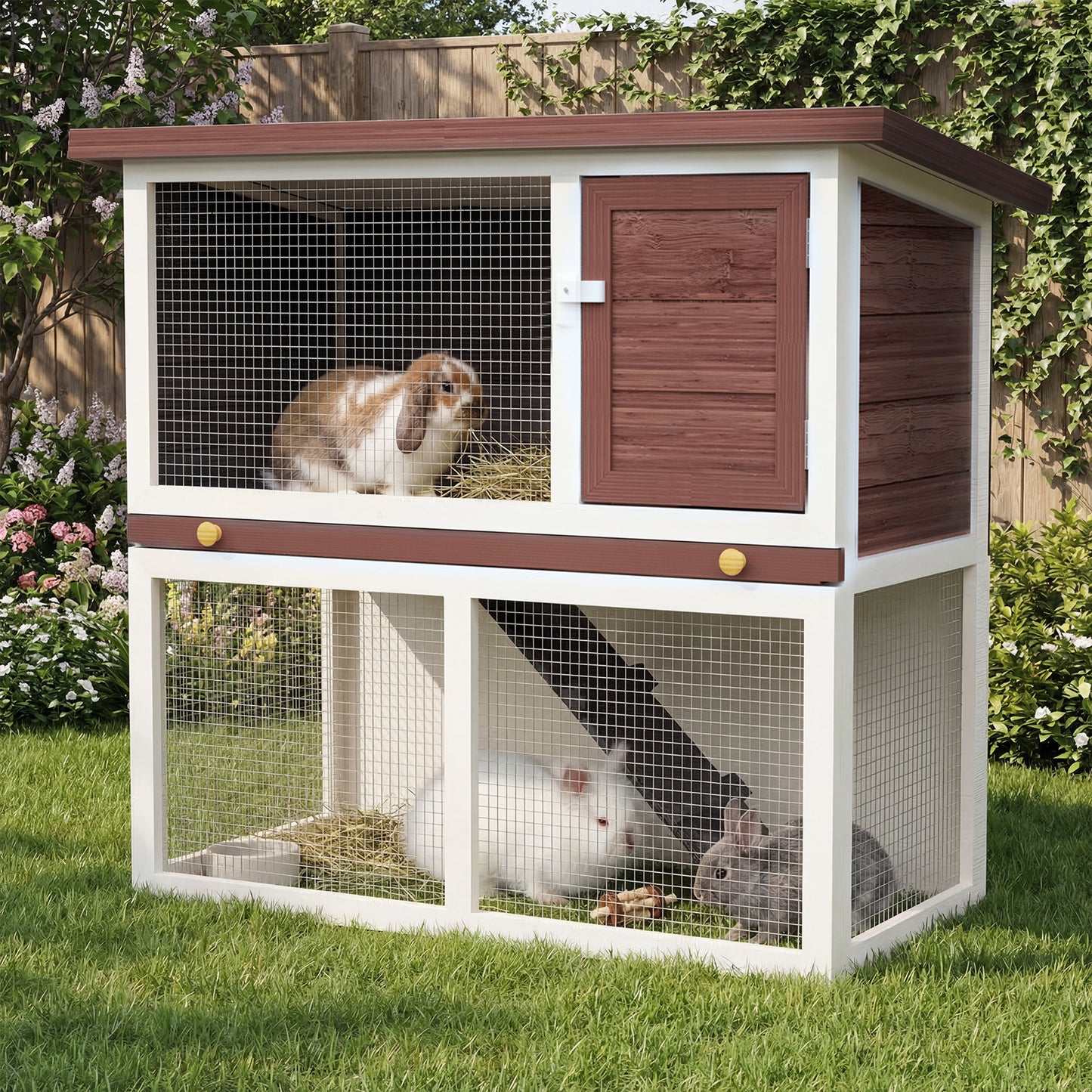 Advwin Wooden Pet Hutch Rabbit Cage House