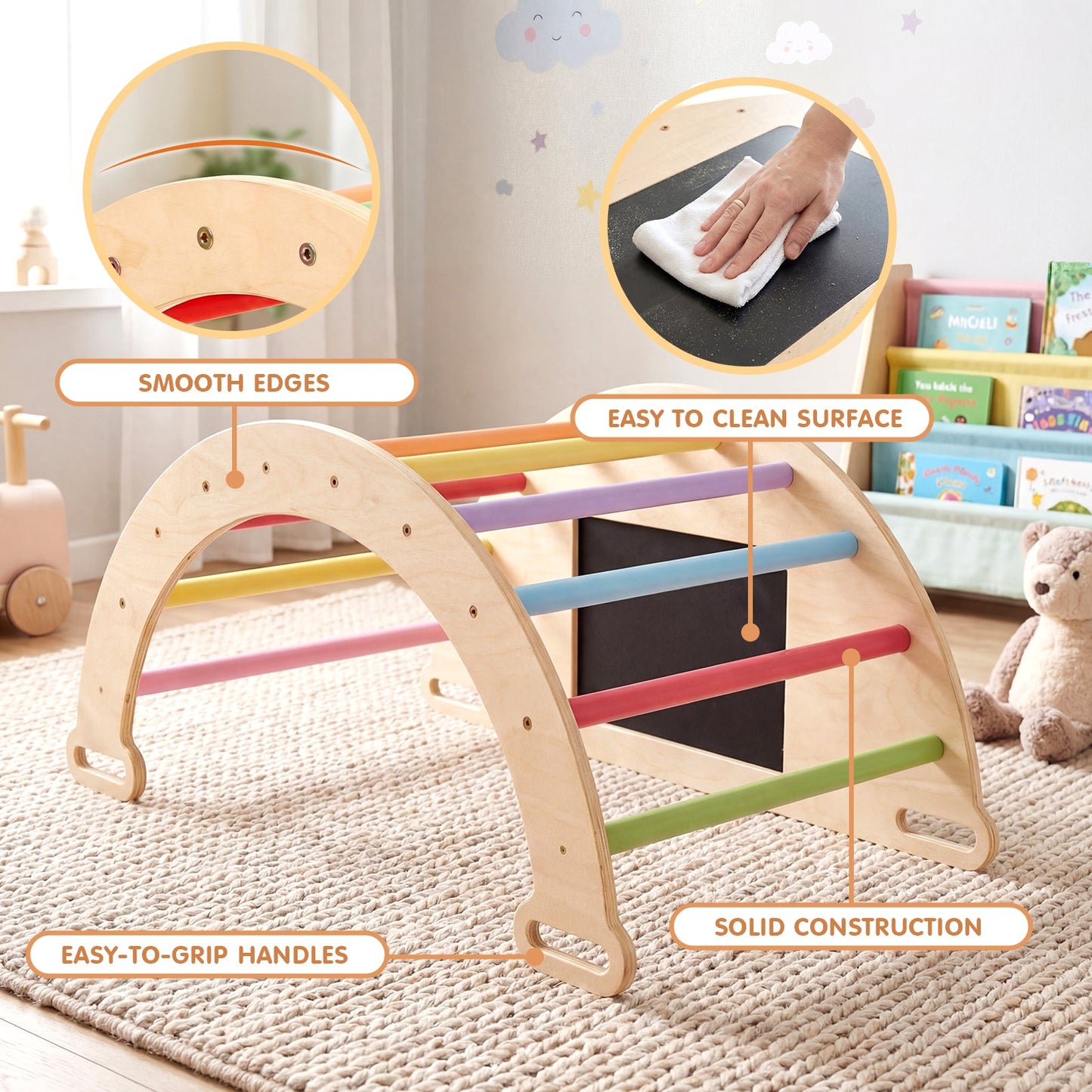 Advwin 5-in-1 Toddler Climbing Toys Learning Playset