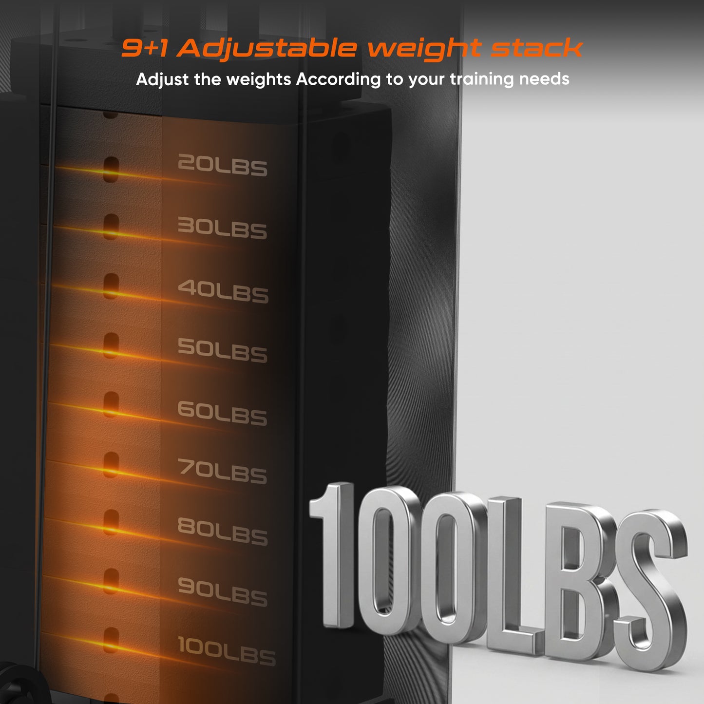 Advwin Home Gym with 100LB Weight Stack Pulley System