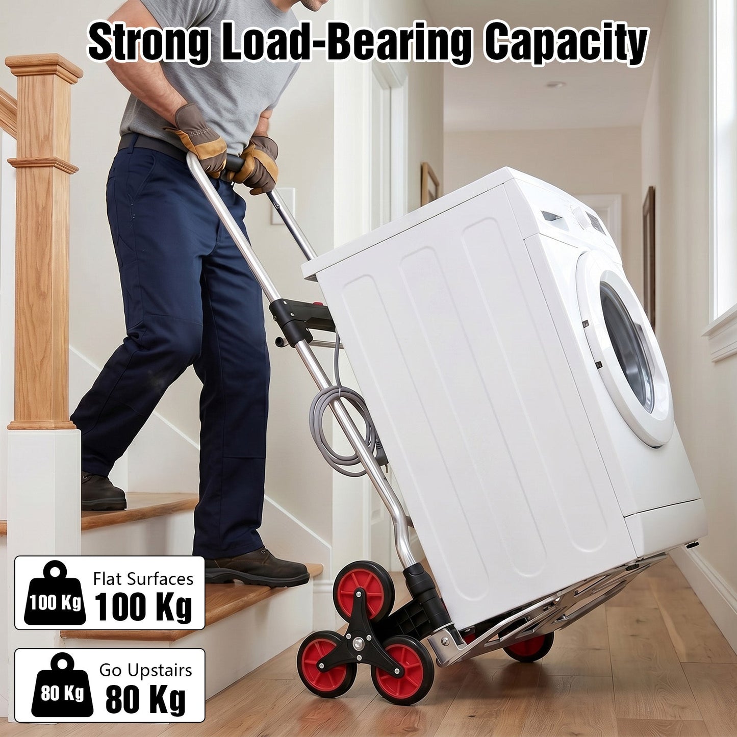 Advwin Stair Climbing Cart Portable Hand Truck for Stairs