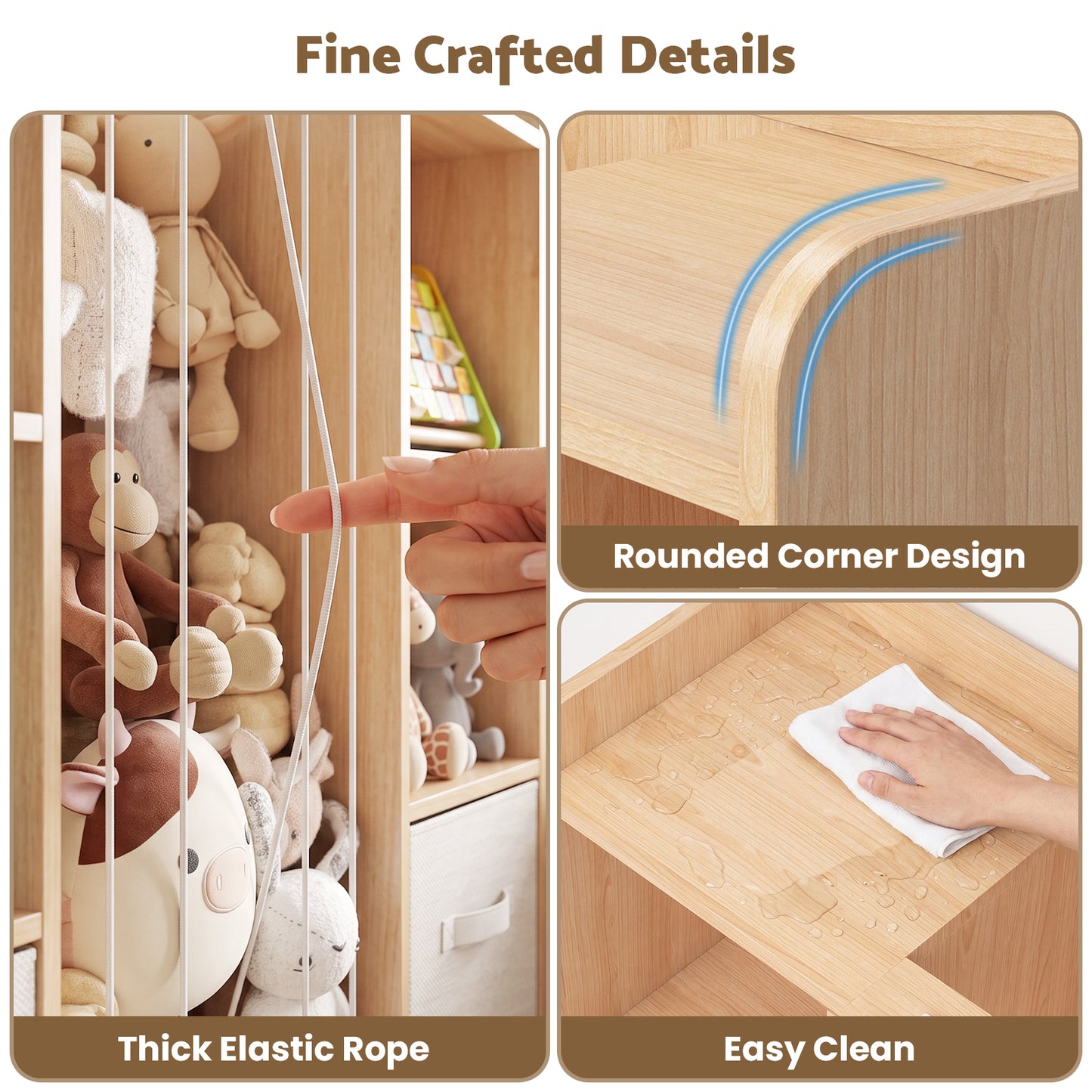 Advwin Dual-Sided Kids Bookshelf & Toy Storage Organiser