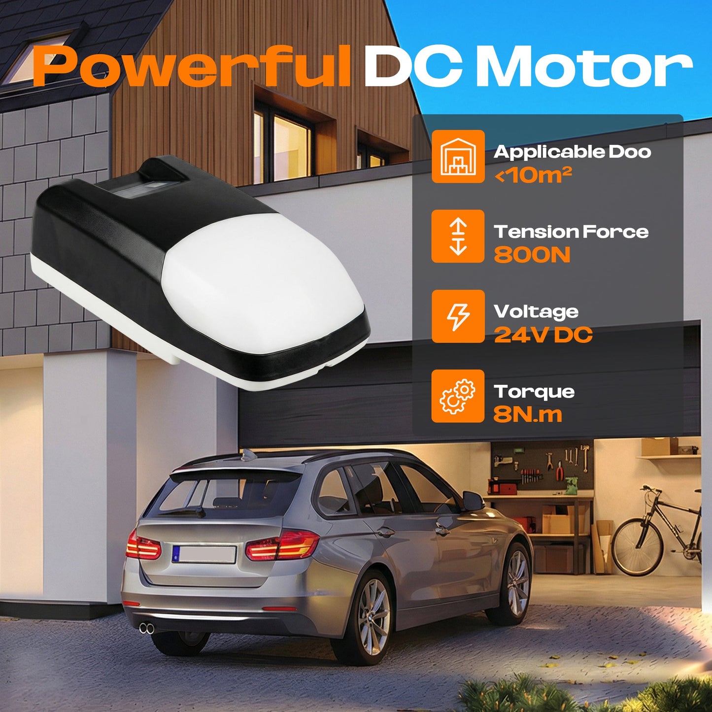 Advwin Garage Door Opener 800N Belt Drive DC Motor