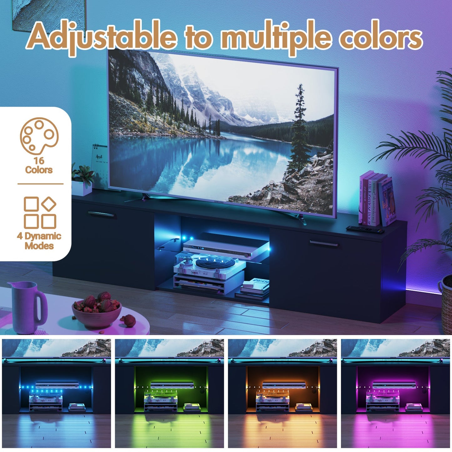 Advwin LED TV Unit Cabinet  Entertainment Unit