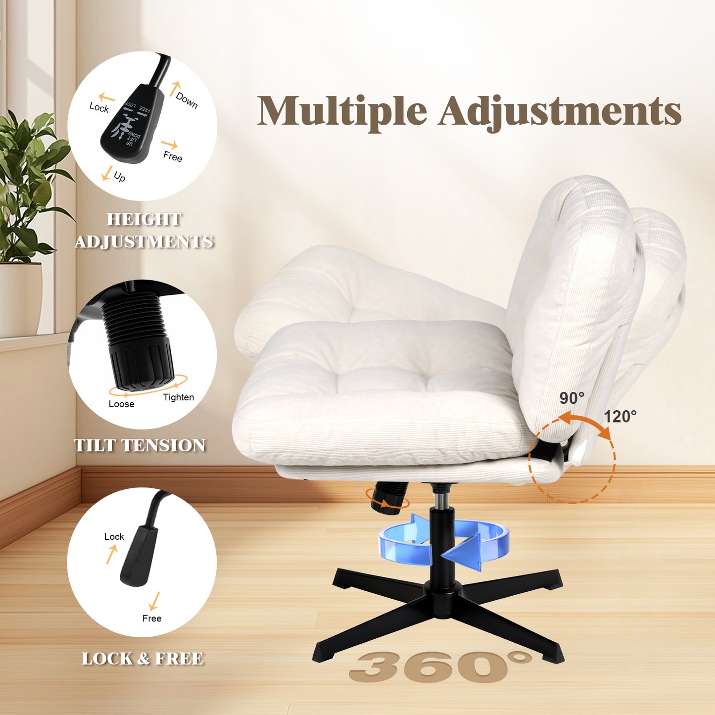 Advwin Ergonomic Cross Legged Chair
