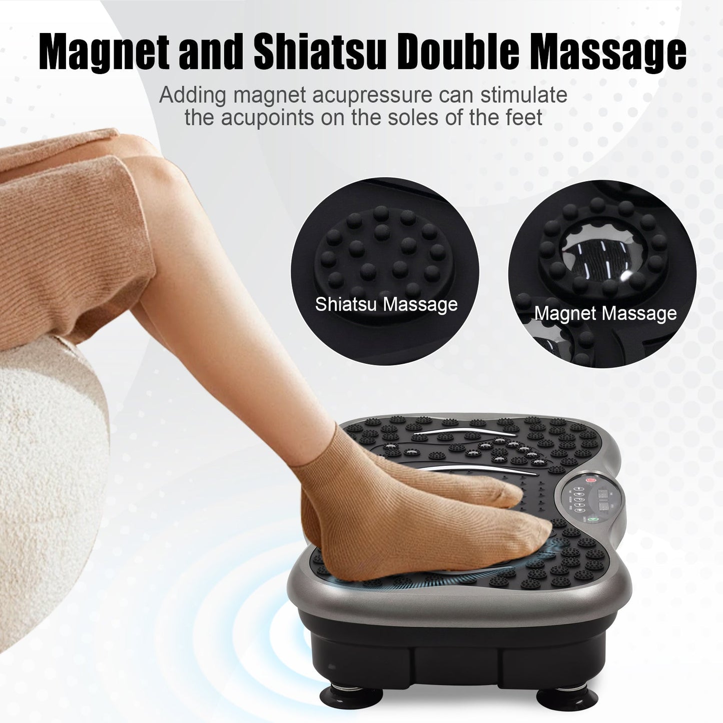 Advwin Vibration Plate Exercise Machine with Handlebar