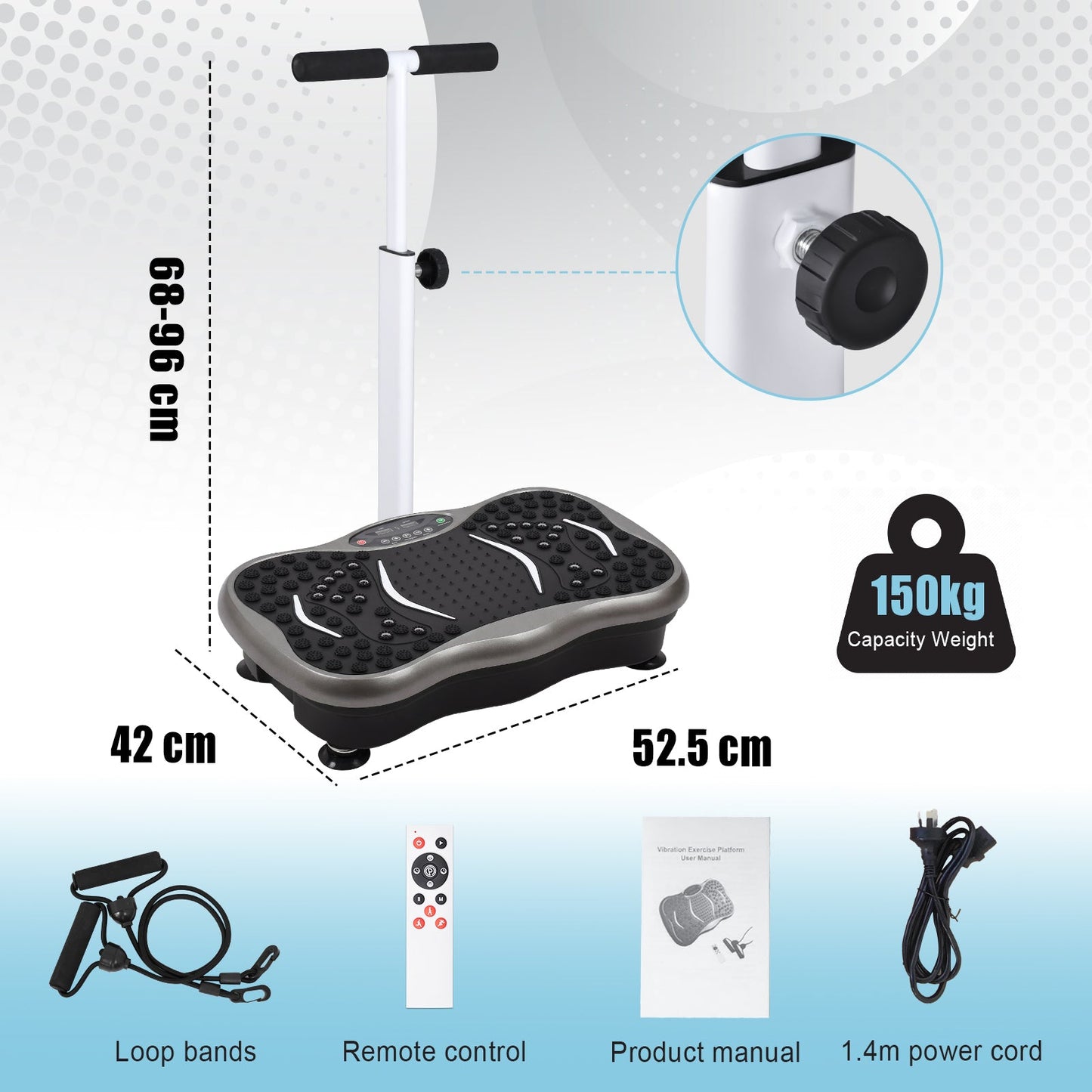 Advwin Vibration Plate Exercise Machine with Handlebar