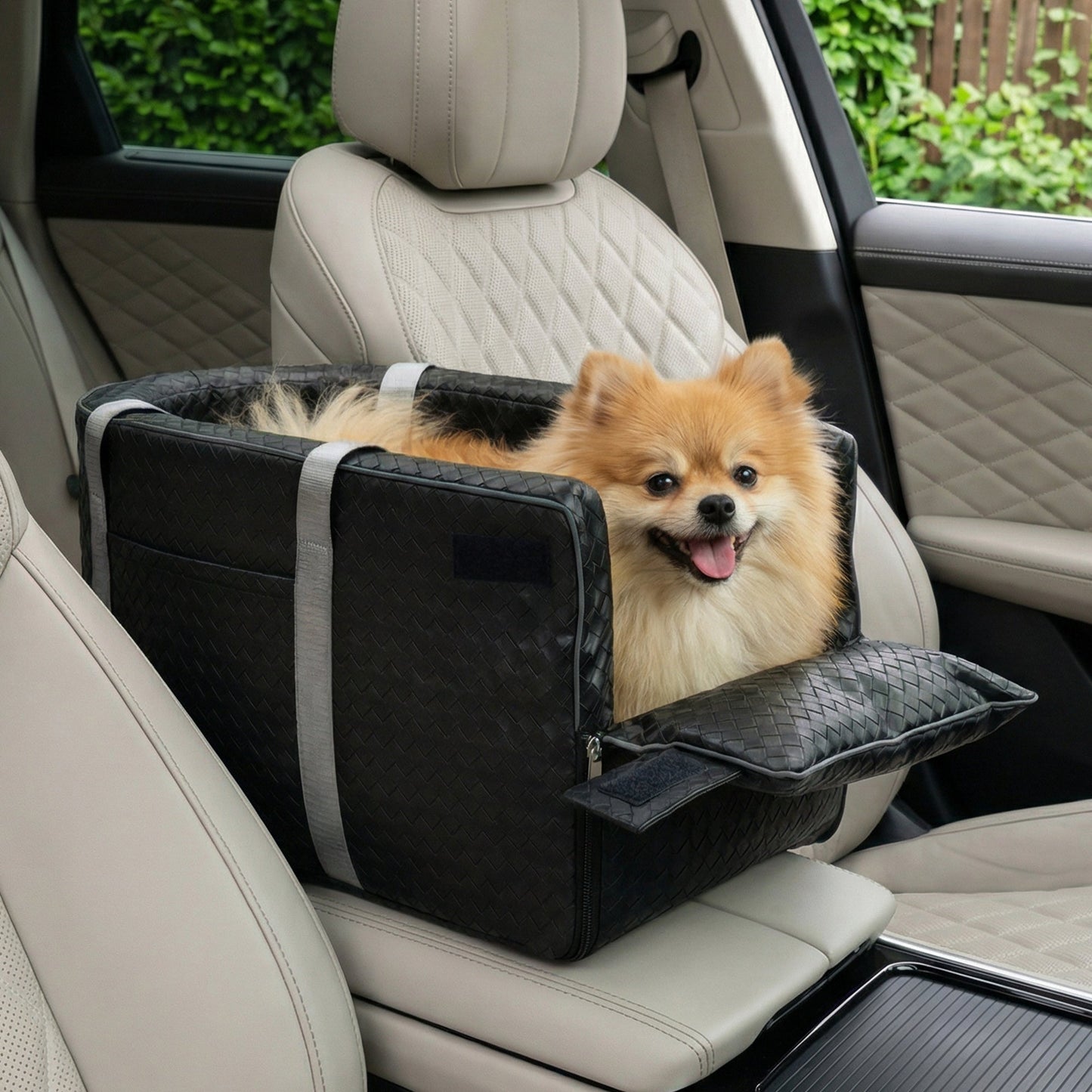 Advwin Dog Car Seat Center Console Armrest Booster Seat