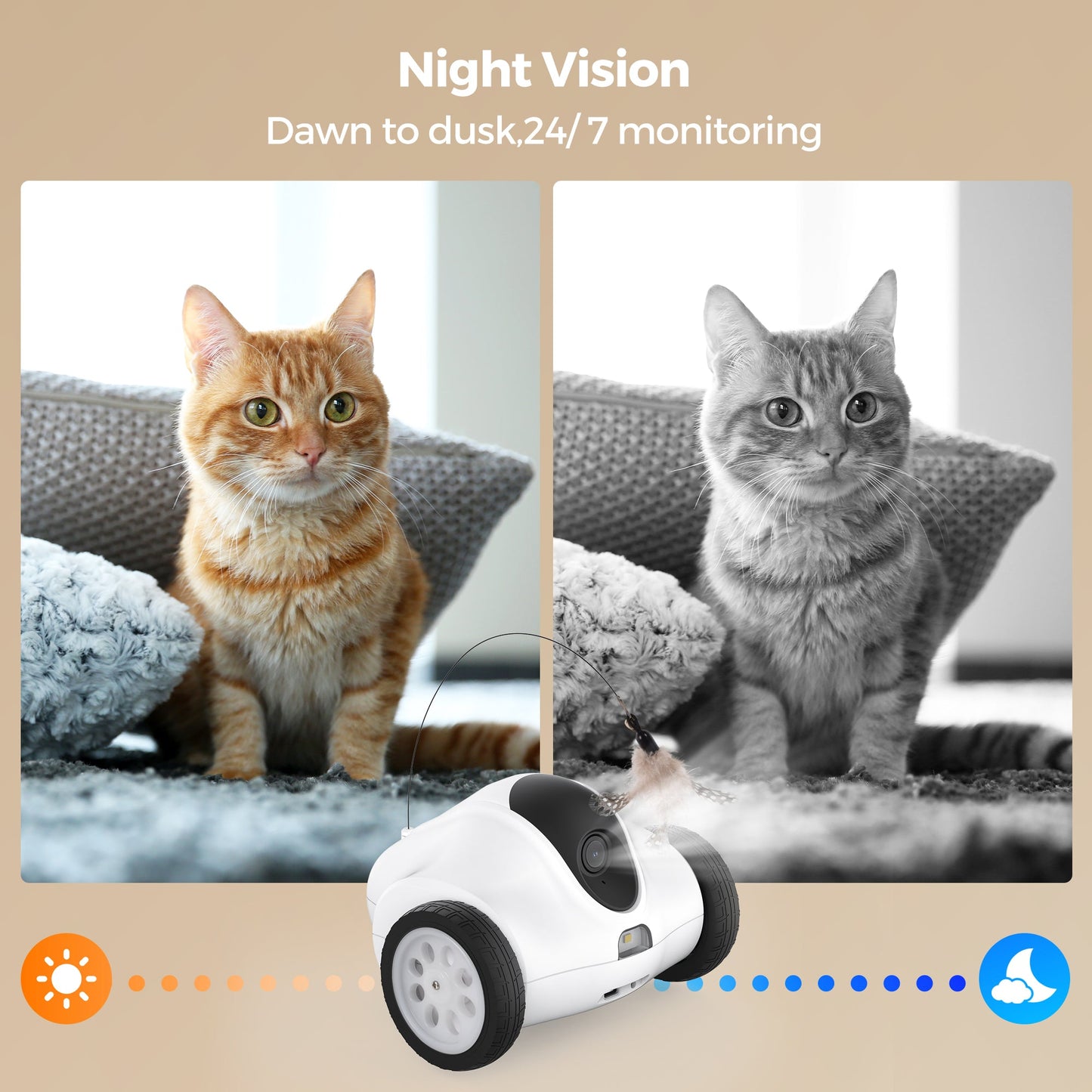 Advwin Smart Funny Pet Companion Robot Camera App Control
