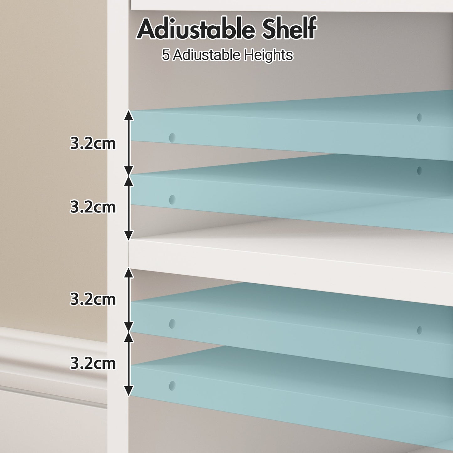 Advwin 2 ×LED End Table Sofa Side Table