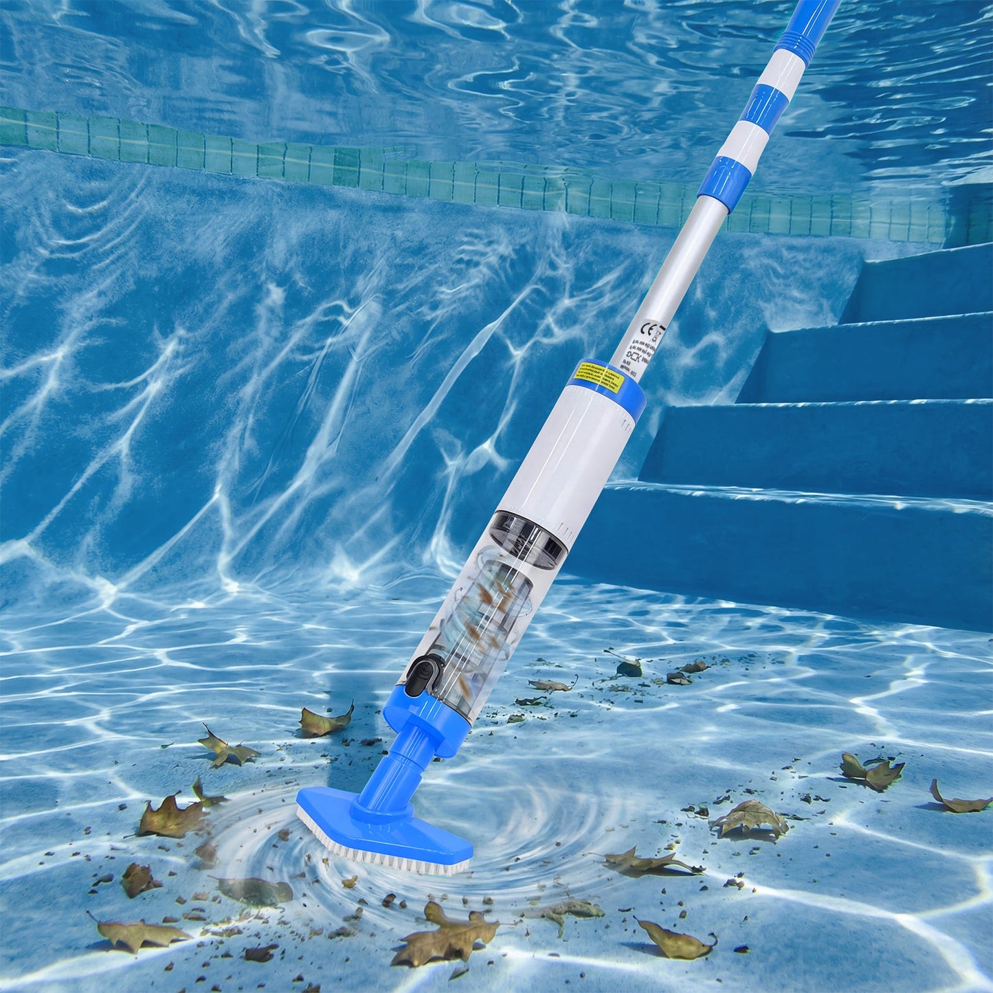 Advwin Cordless Handheld Pool Vacuum w/ Telescopic Pole