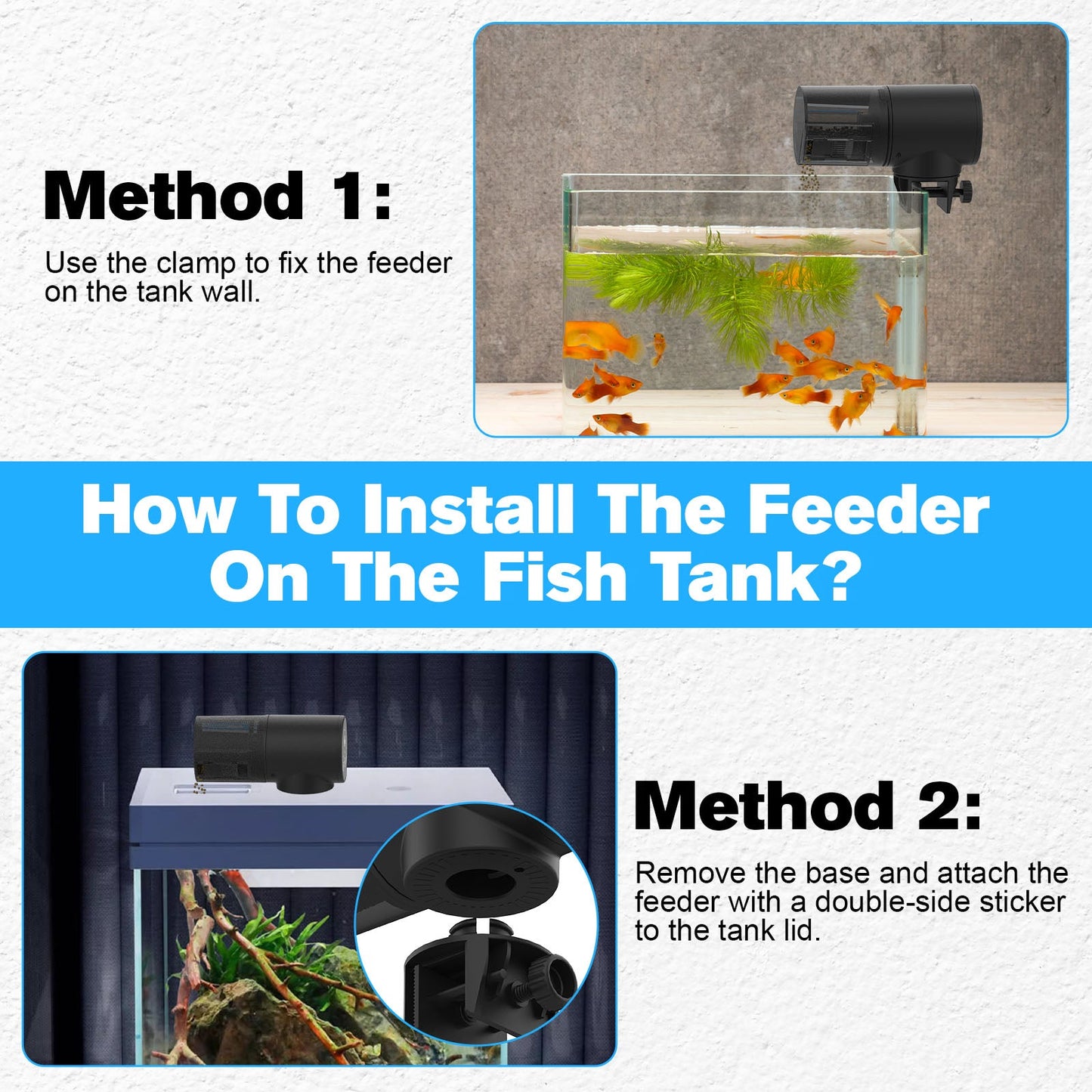 Advwin Automatic Fish Feeder Timer USB Rechargeable