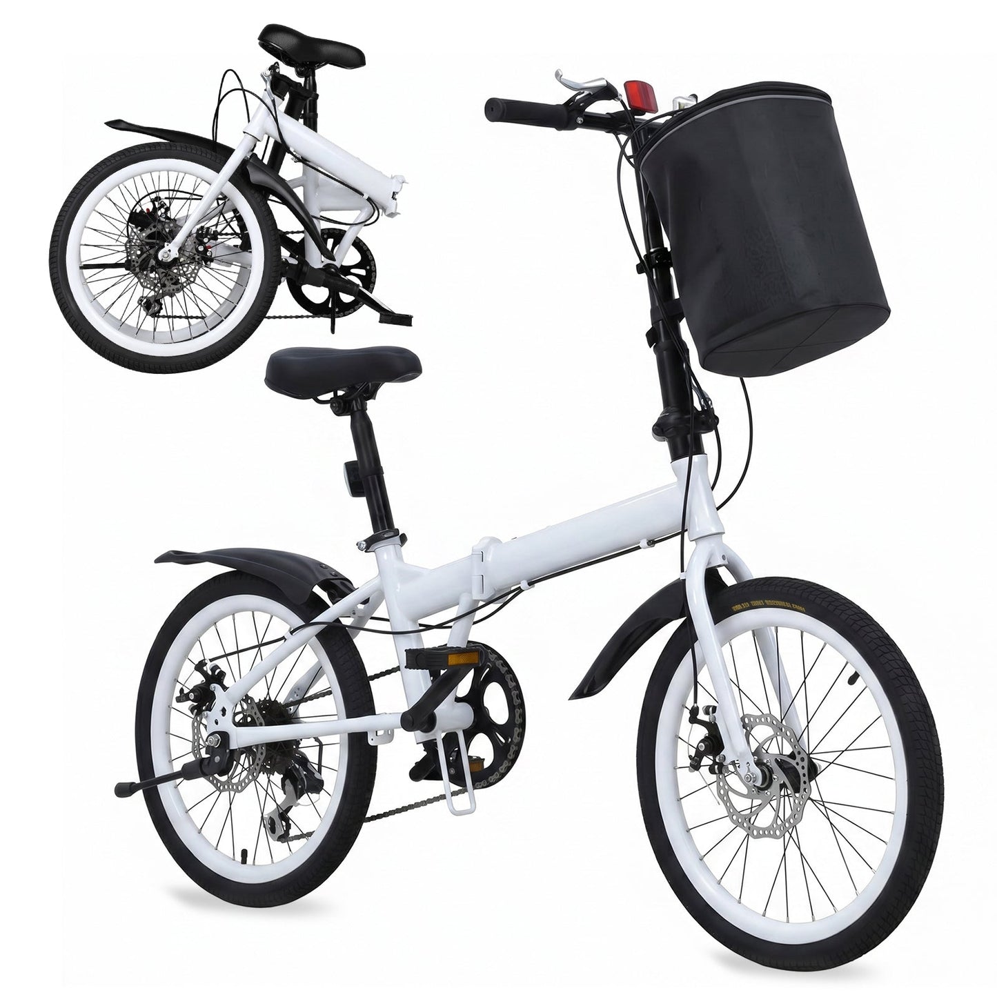 Advwin 20" Folding Bicycle with 6-Speed Dual Brake System