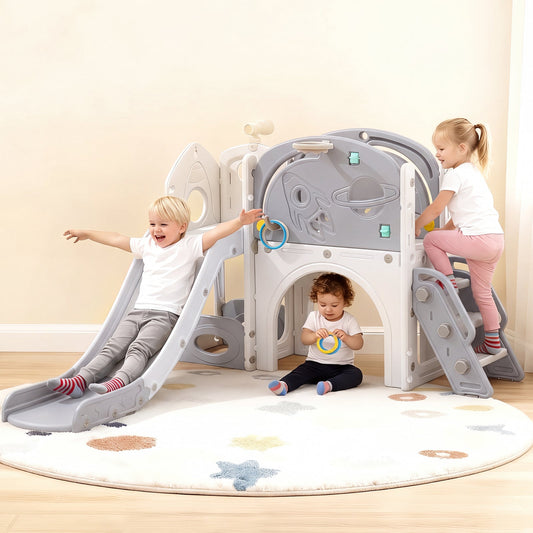 Advwin 9 in 1 L-Shaped Toddler Slide Playset