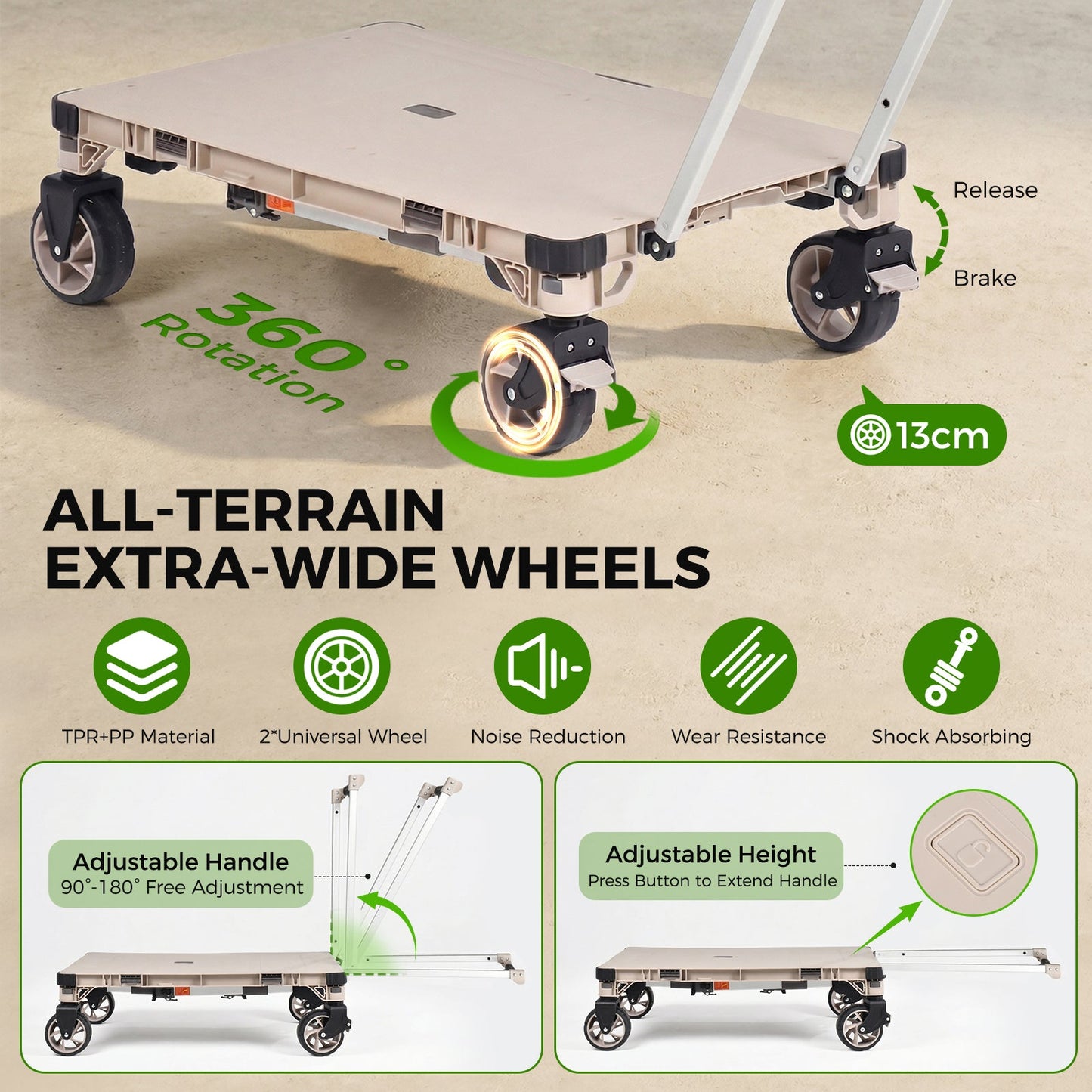 Advwin 3-in-1 Multi-Purpose Foldable Camping Cart