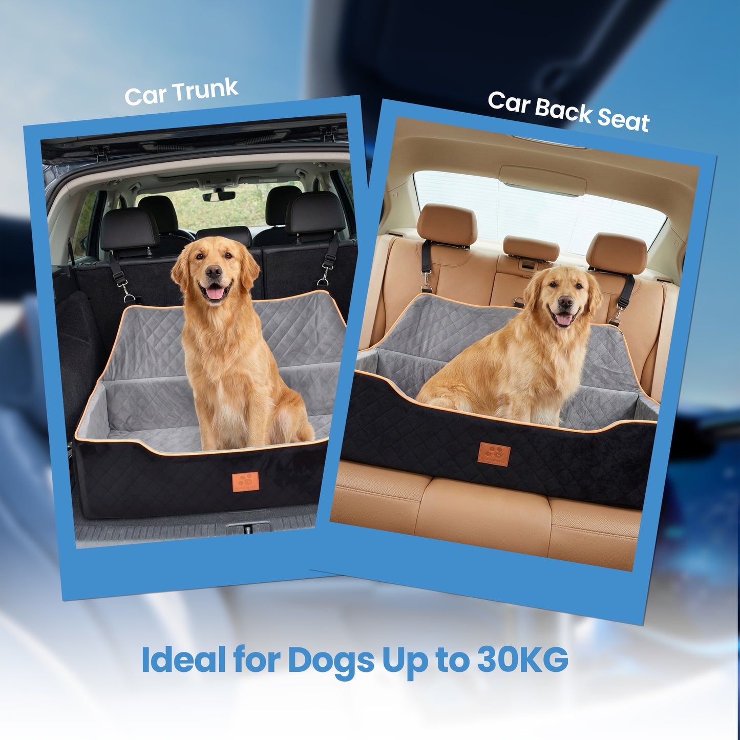 Advwin Washable Dog Car Seat for Medium/Large Dogs