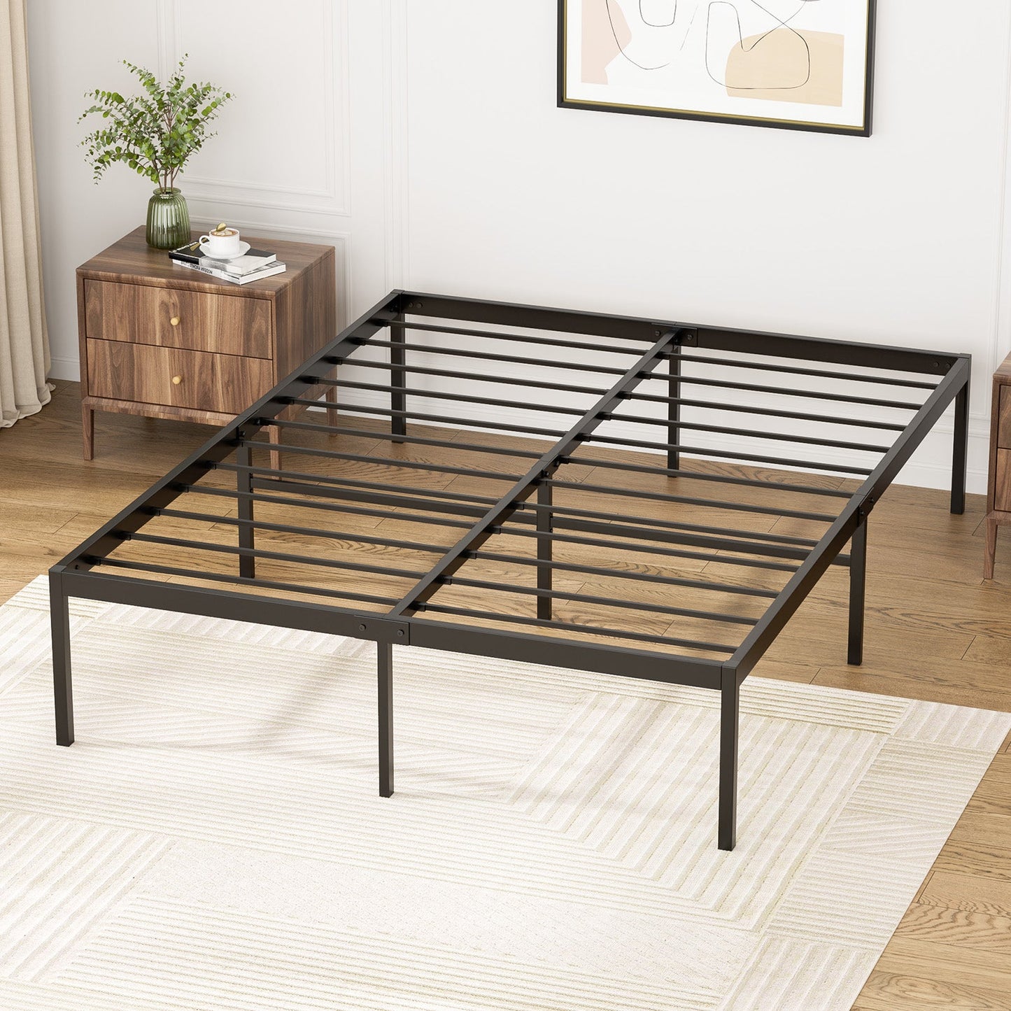 Advwin Metal Bed Frame Mattress Platform Foundation