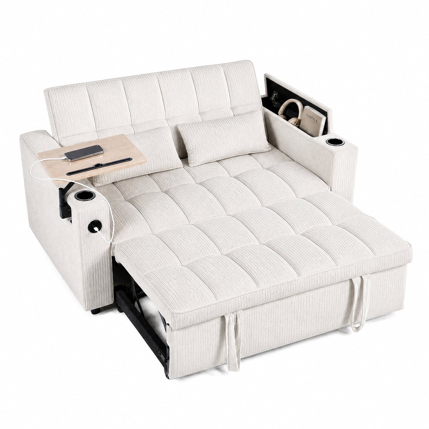 Advwin 3-in-1 Corduroy Convertible Sofa Bed