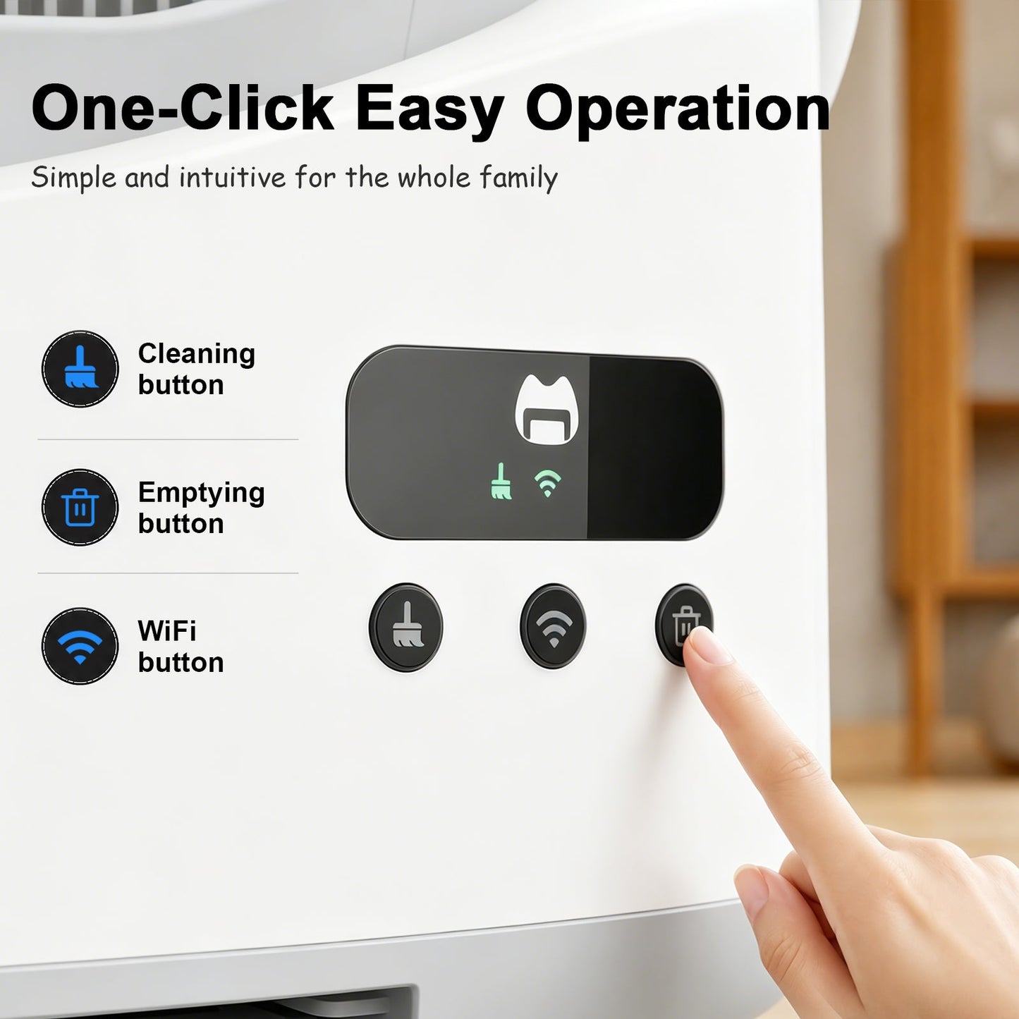 Advwin Open-Top Self Cleaning Cat Litter Box with App Control