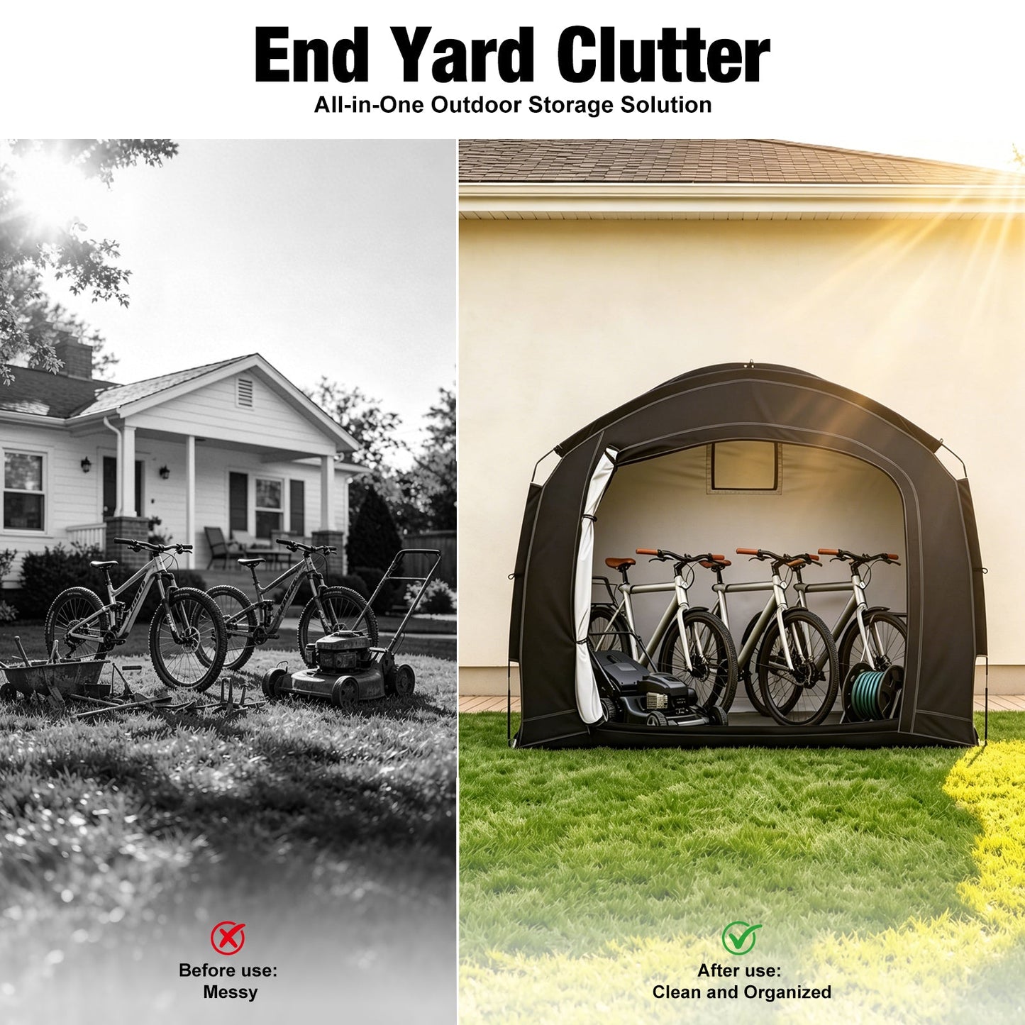 Advwin Waterproof Bike Storage Tent for 3 Bikes